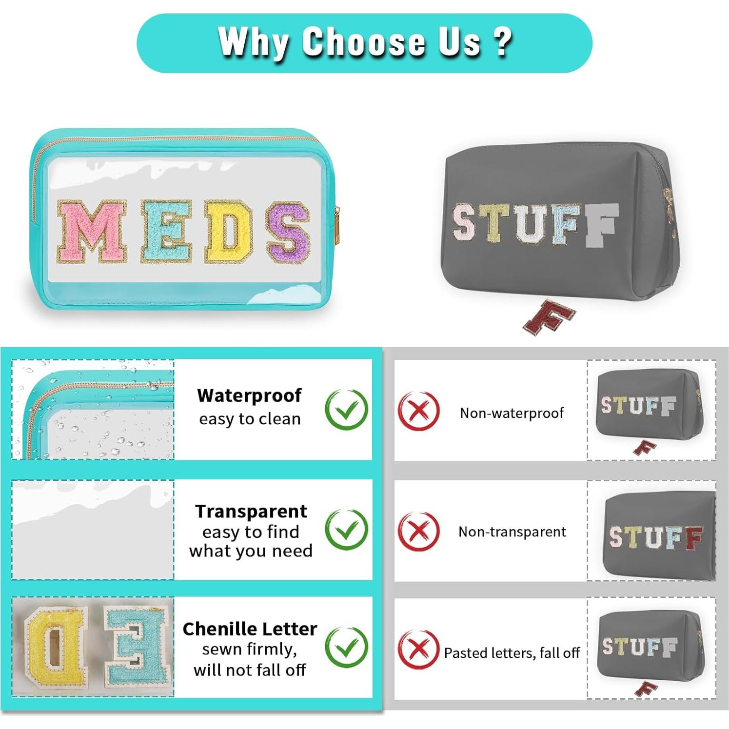 Bolsa de Medicina Transparente Izuzta Verde 27.5x15.5cm