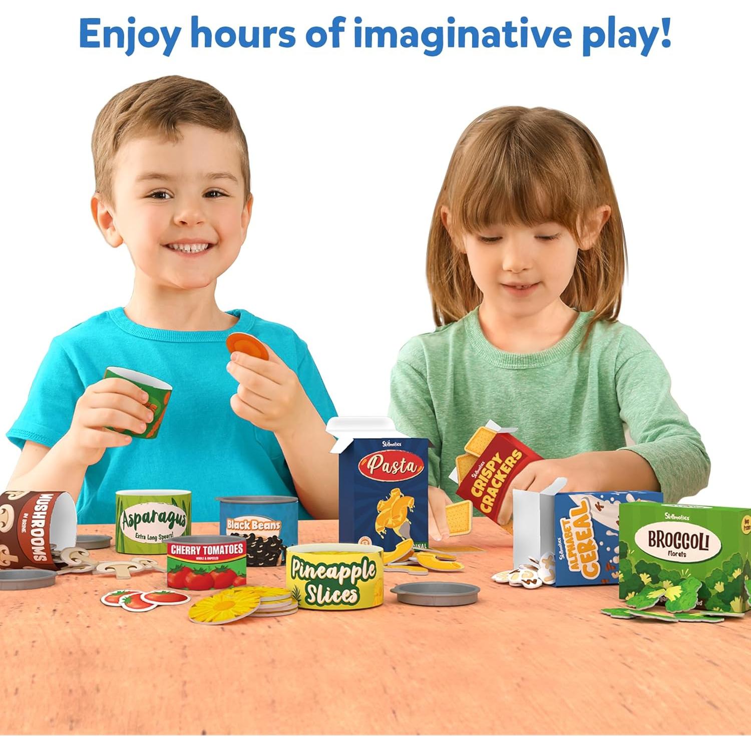 Skillmatics Grocery Set - 100+ Pieces, Play Foods, Realistic Pretend Play Toys, Kids Kitchen Set, Gifts for Girls & Boys Ages 3, 4, 5 & Up