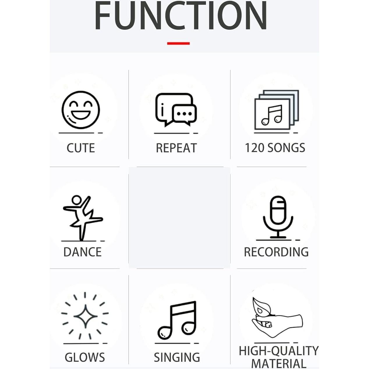 Juguete Cactus Hablante Keculf con LED y 120 Canciones