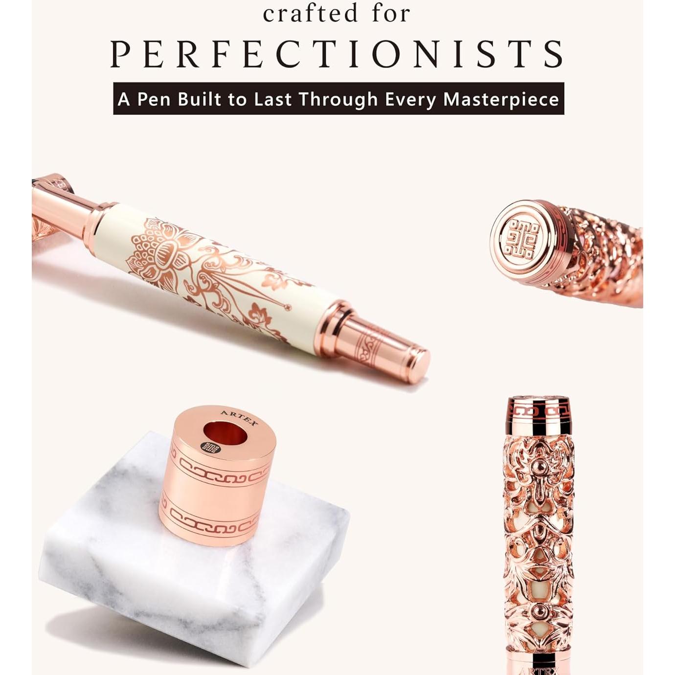 Bolígrafo de lujo ARTEX con soporte de mármol - Recarga SCHMIDT