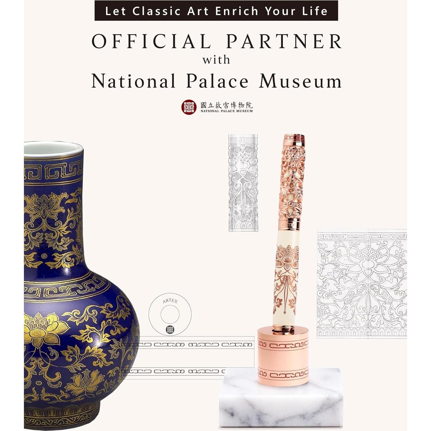 Bolígrafo de lujo ARTEX con soporte de mármol - Recarga SCHMIDT