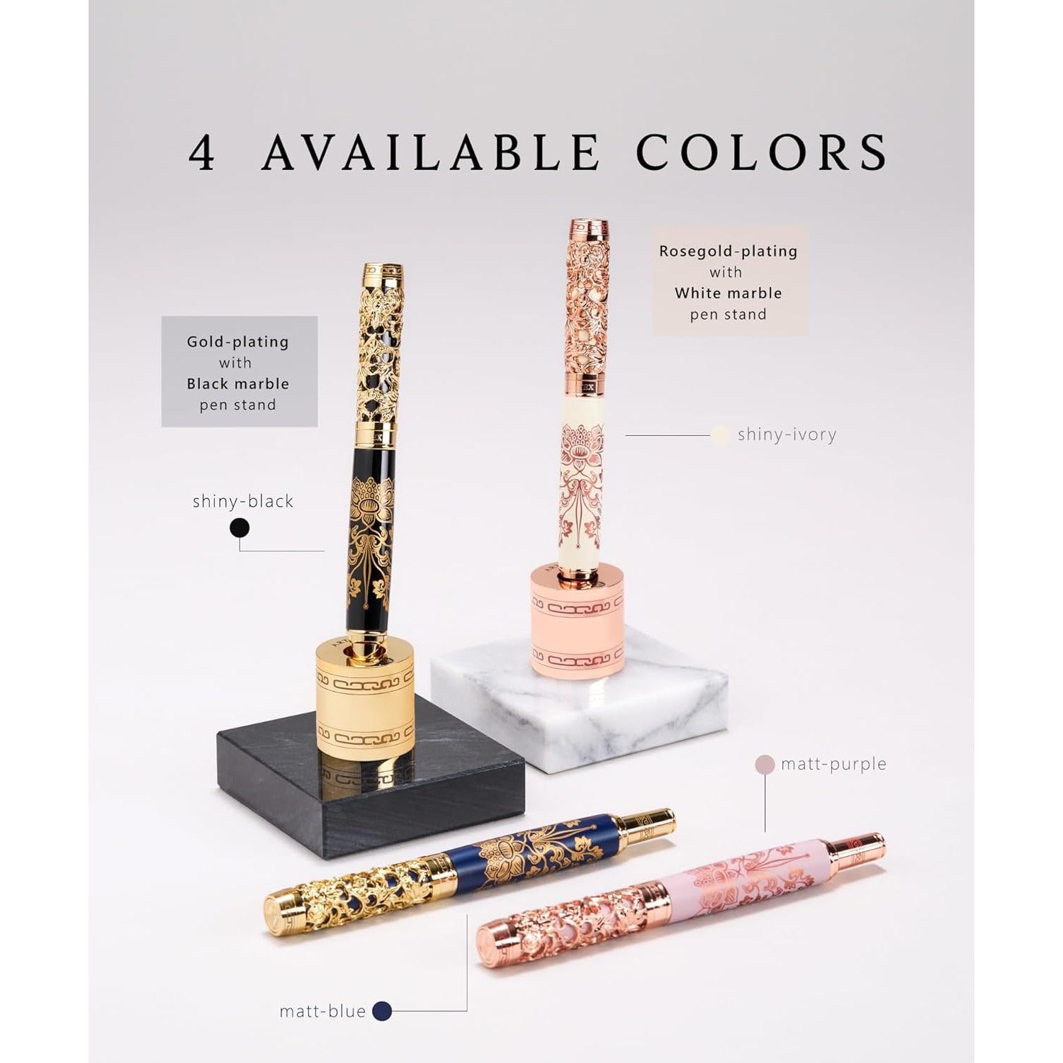 Bolígrafo de lujo ARTEX con soporte de mármol - Recarga SCHMIDT