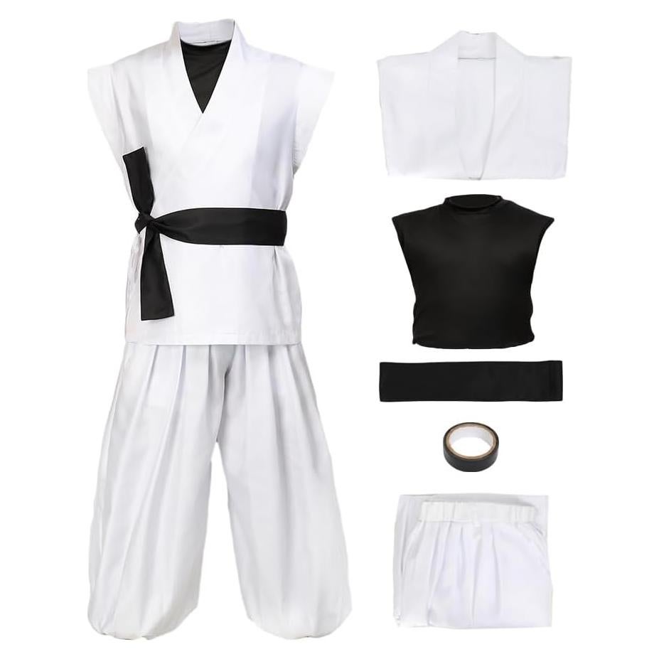 C-ZOFEK Traje de Cosplay de Kung Fu Blanco para Hombre
