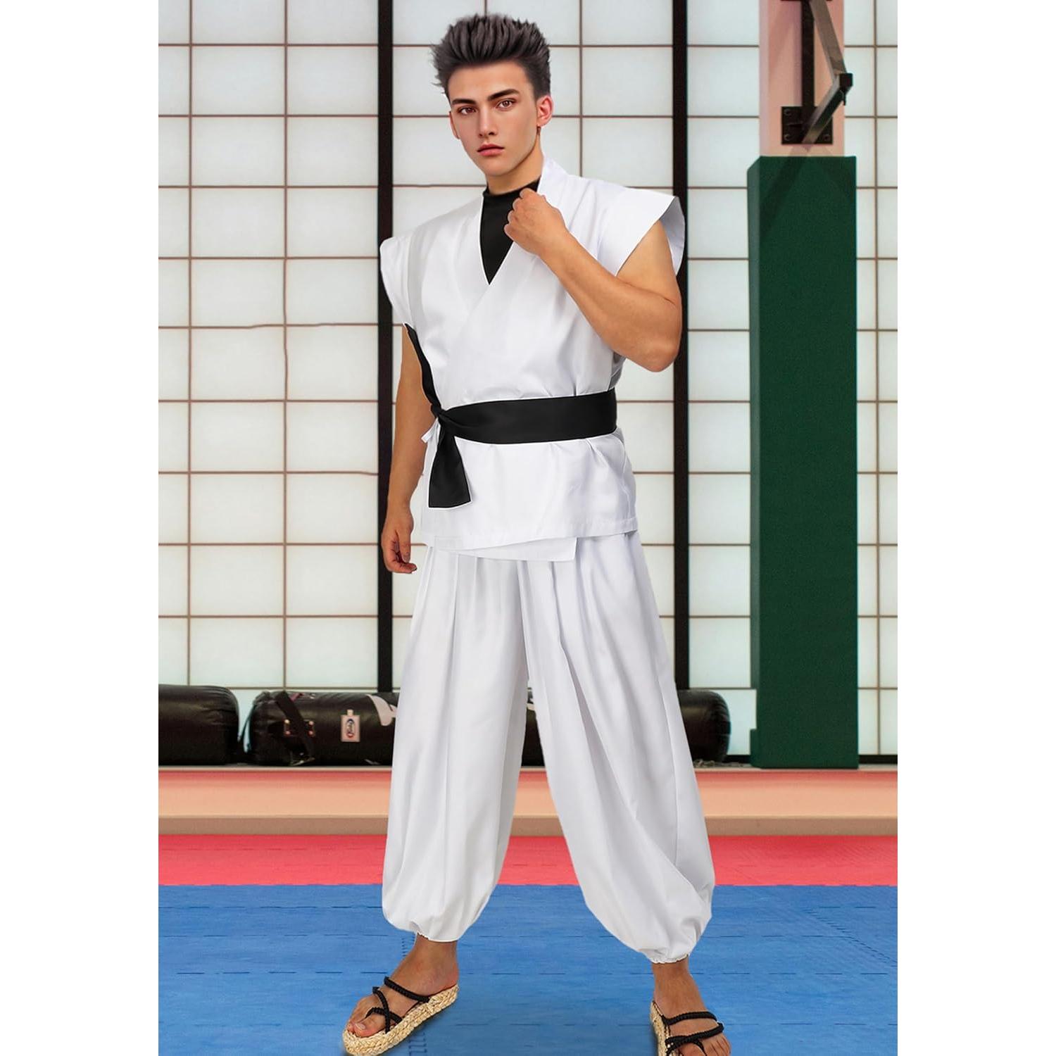 C-ZOFEK Traje de Cosplay de Kung Fu Blanco para Hombre