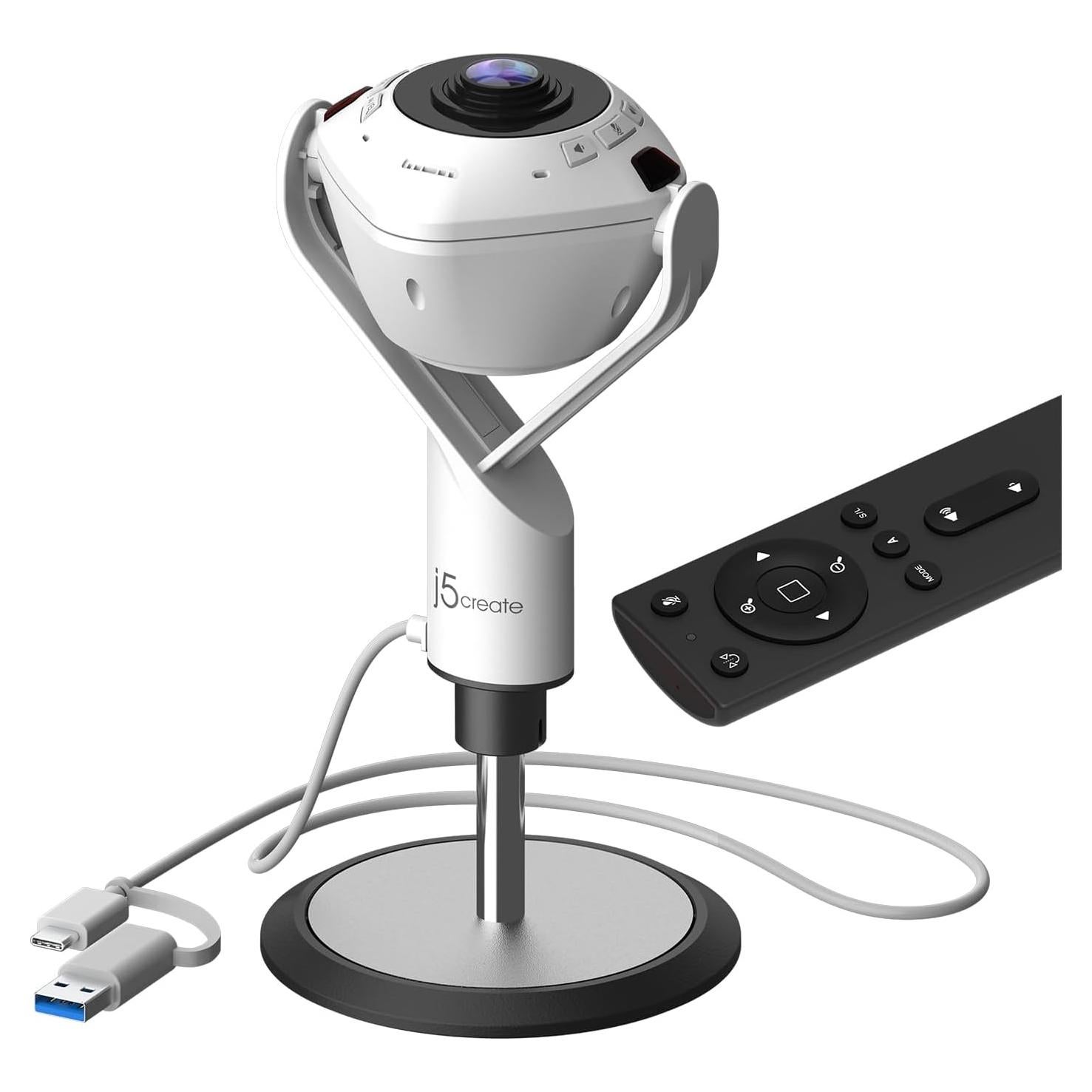 Cámara de Videoconferencia j5create JVU368 360° con IA