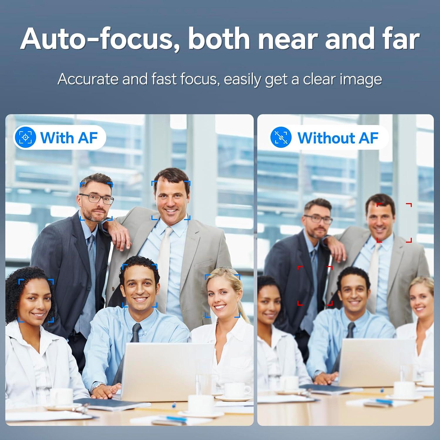 Cámara web 4K NewEye 60s con micrófono y tapa de privacidad