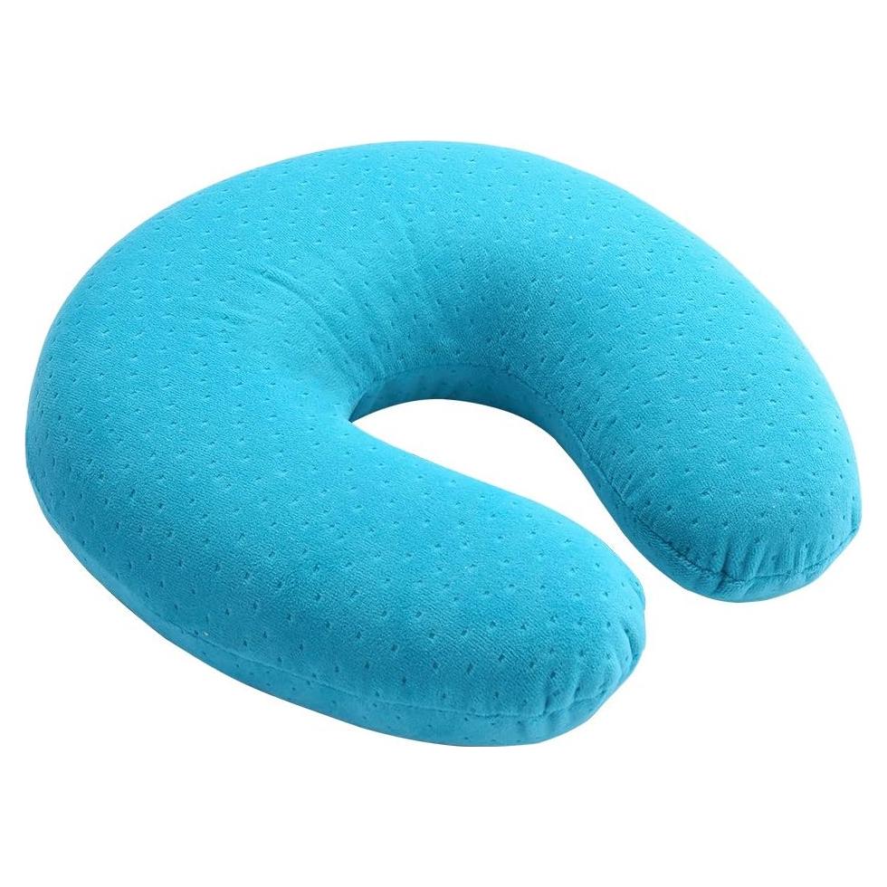 Almohada de Espuma con Memoria Mr.Ho Azul para Cuello y Cabeza
