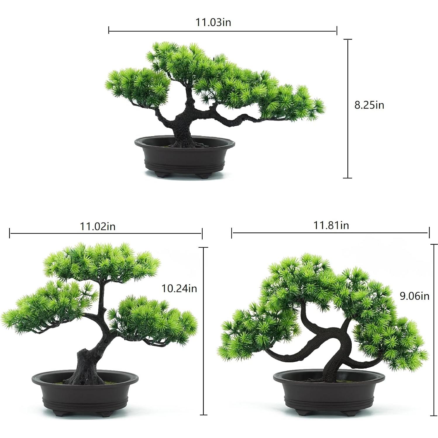 Bonsai de Pino Artificial Vibrant Leaf 30 cm Verde Decoración