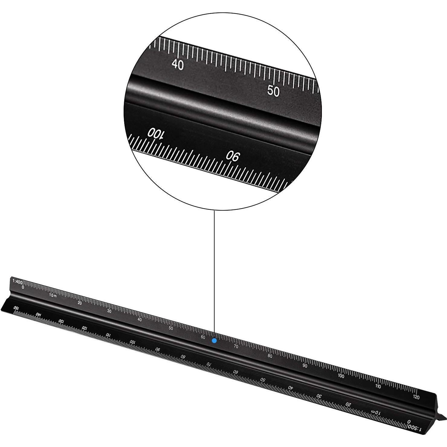 Juego de Reglas Triangulares de Aluminio 30 cm Leinuosen