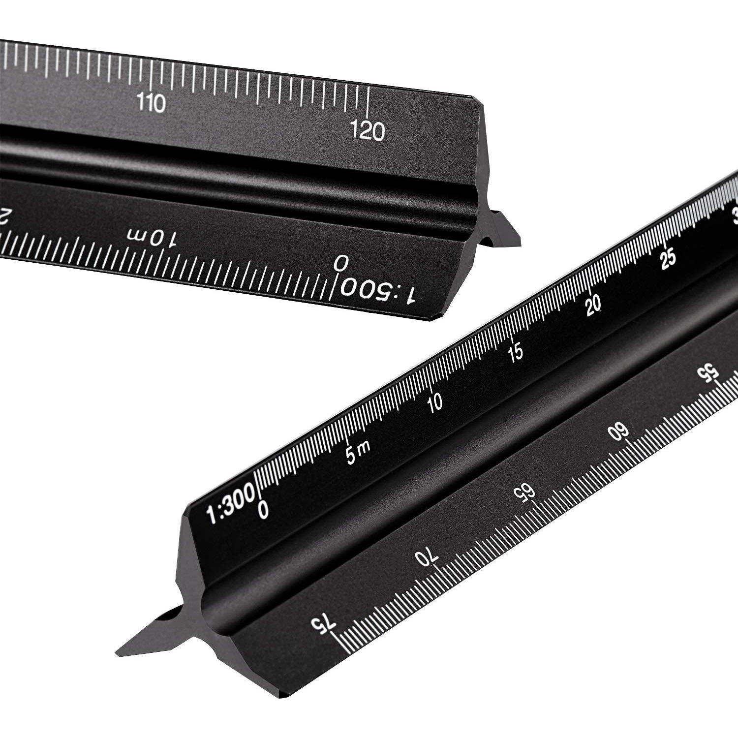 Juego de Reglas Triangulares de Aluminio 30 cm Leinuosen