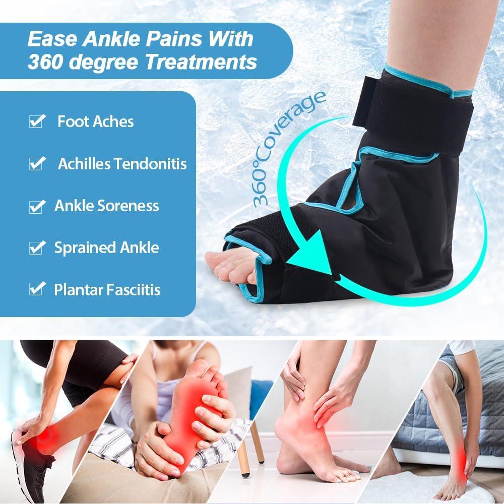 Paquete de Hielo para Pie y Tobillo NEWGO - Terapia Fría y Caliente