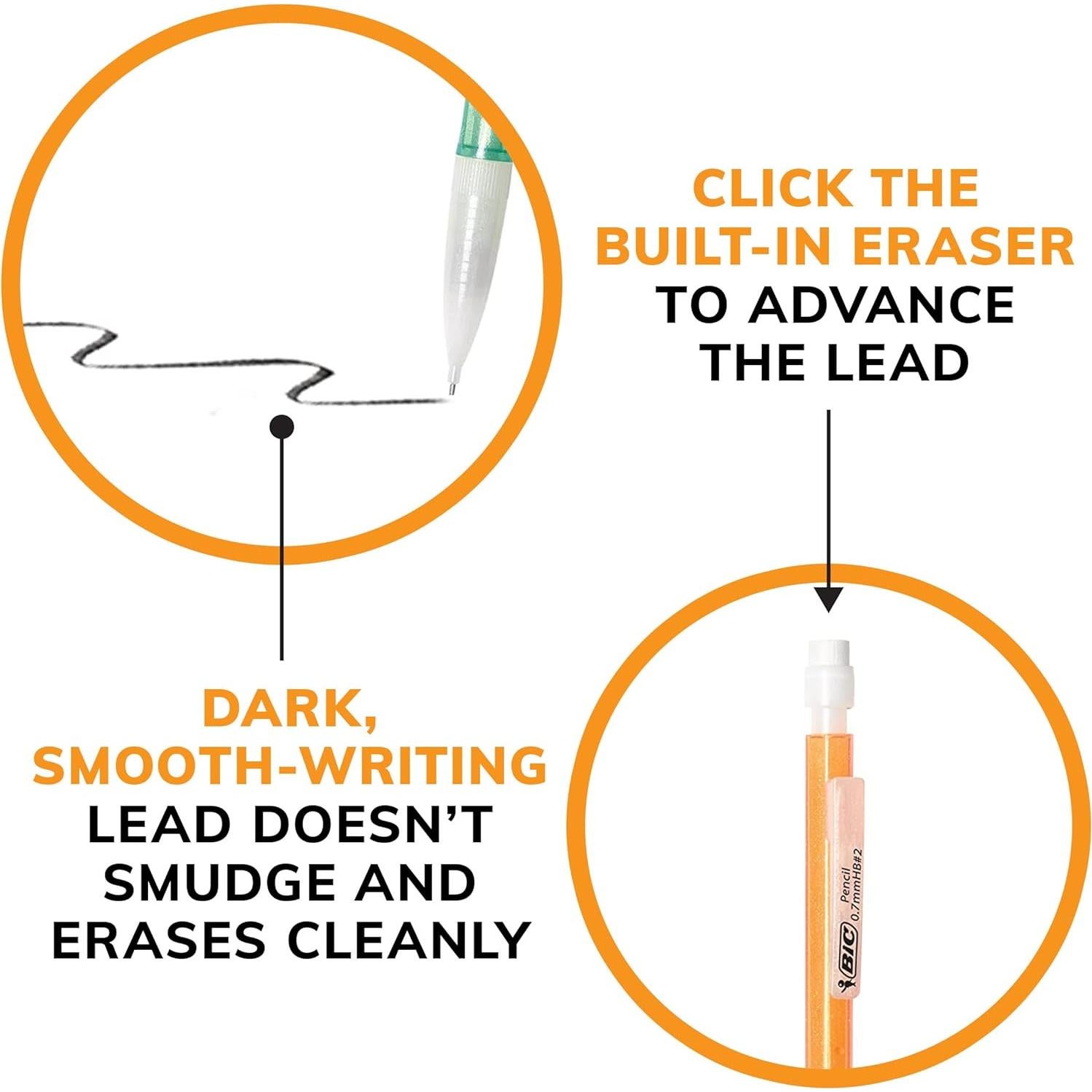 Lápices Mecánicos BIC Xtra-Sparkle 0.7mm Paquete 24