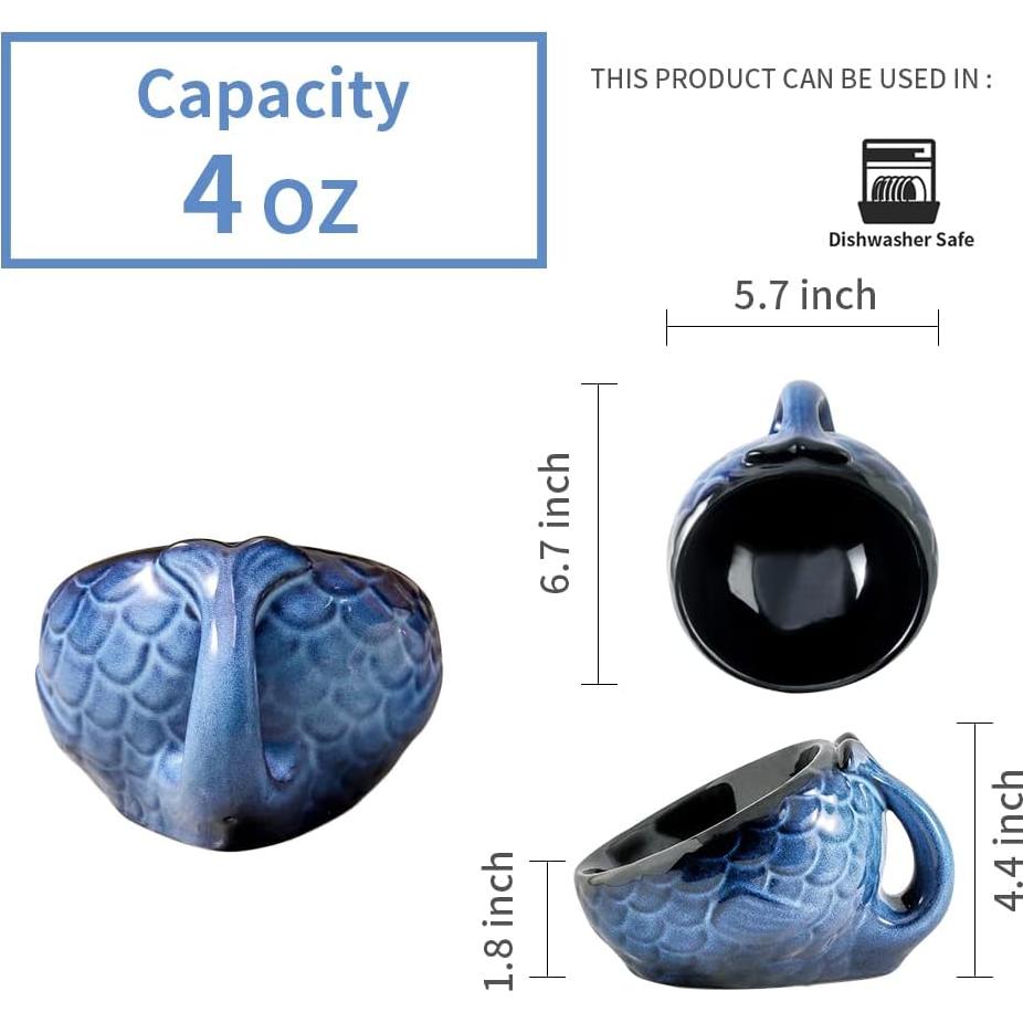 Tazón Elevado para Gatos Nihow de Cerámica 14 cm Negro y Azul