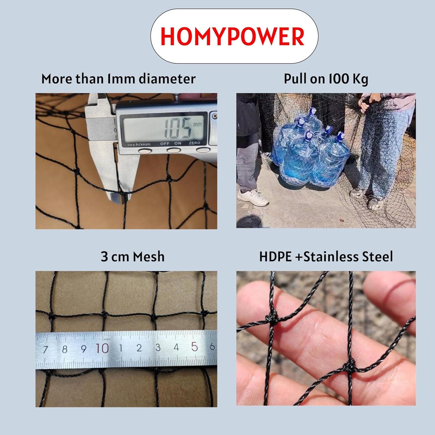 Red de Seguridad para Gatos HOMYPOWER 3.05x3.96 m Reforzada