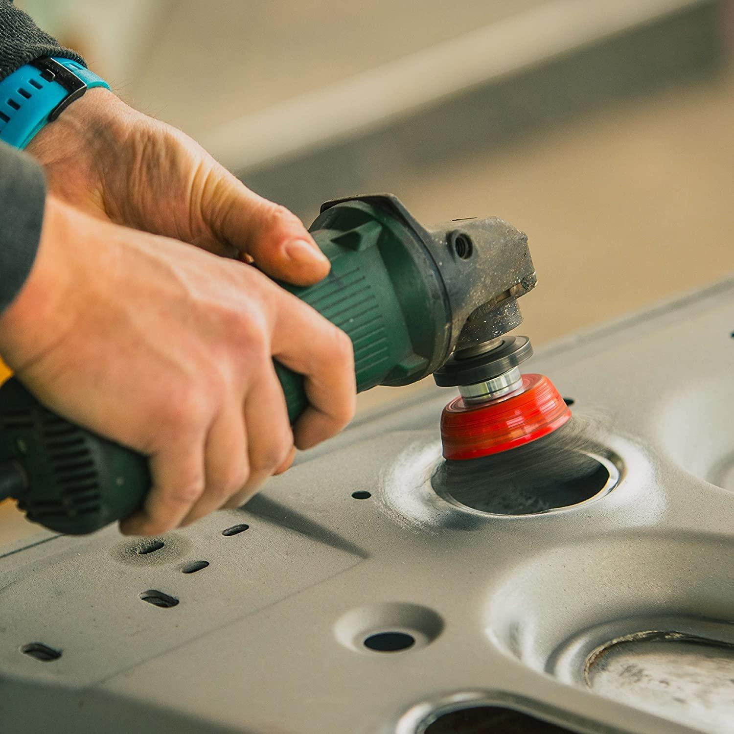 Paquete de 3 cepillos de alambre WENORA 4" para amoladora