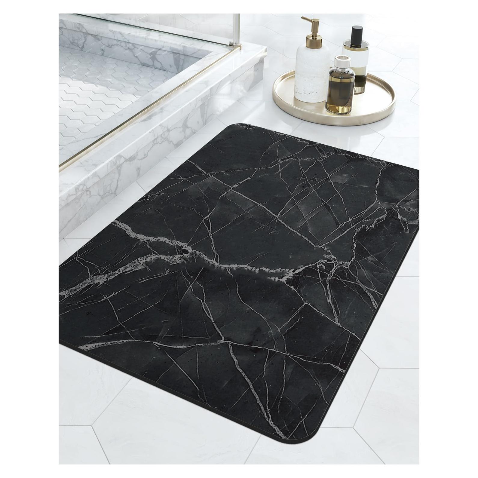 Alfombra de Baño DEXI 40x60 cm Antideslizante Negra