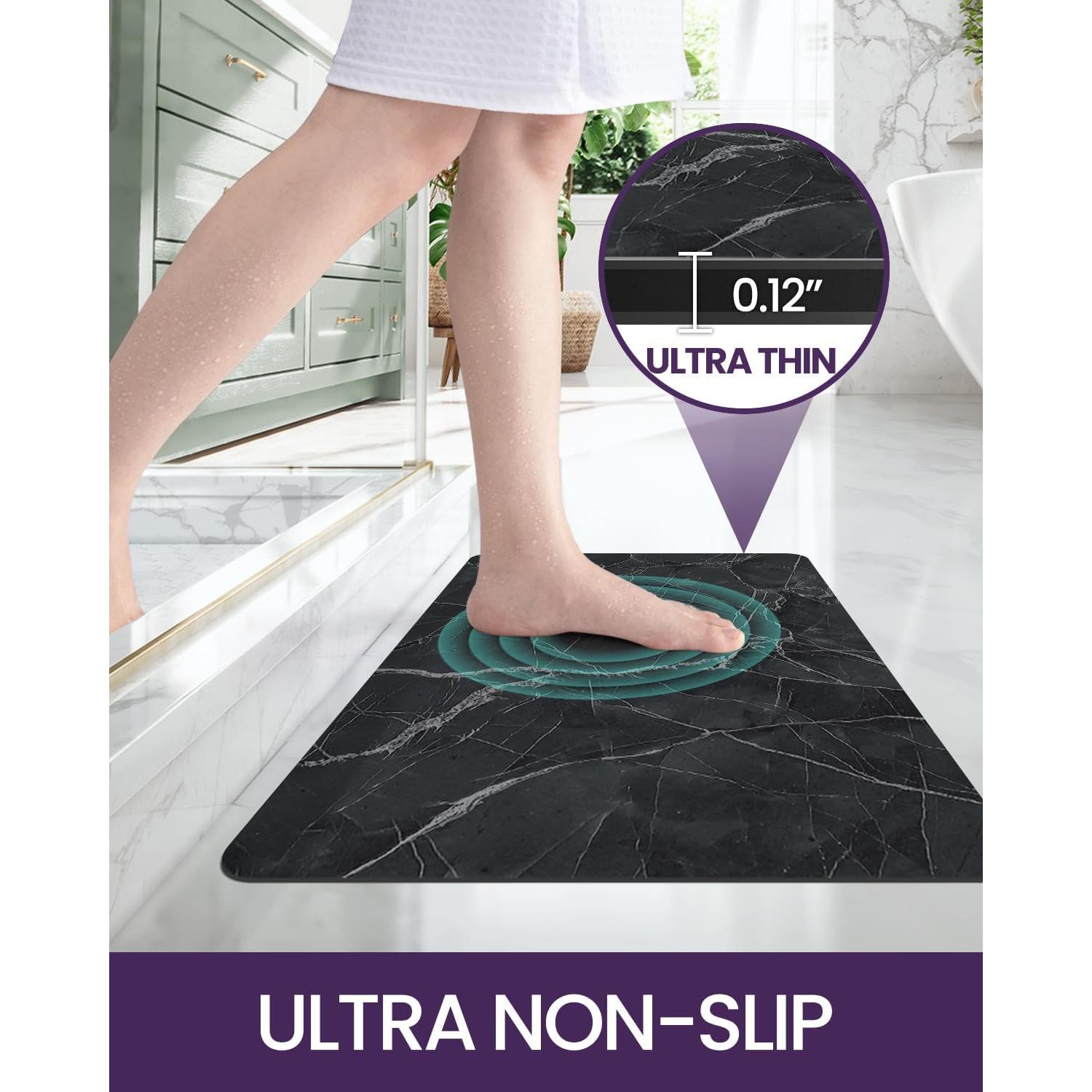 Alfombra de Baño DEXI 40x60 cm Antideslizante Negra