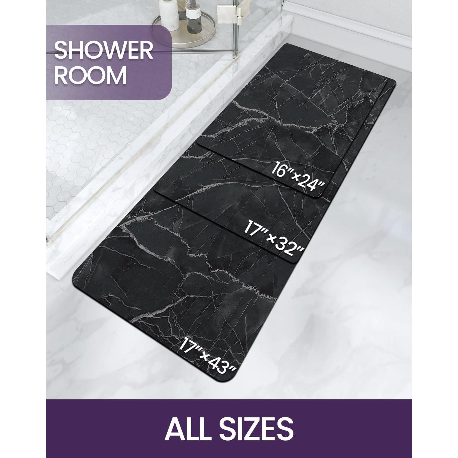 Alfombra de Baño DEXI 40x60 cm Antideslizante Negra