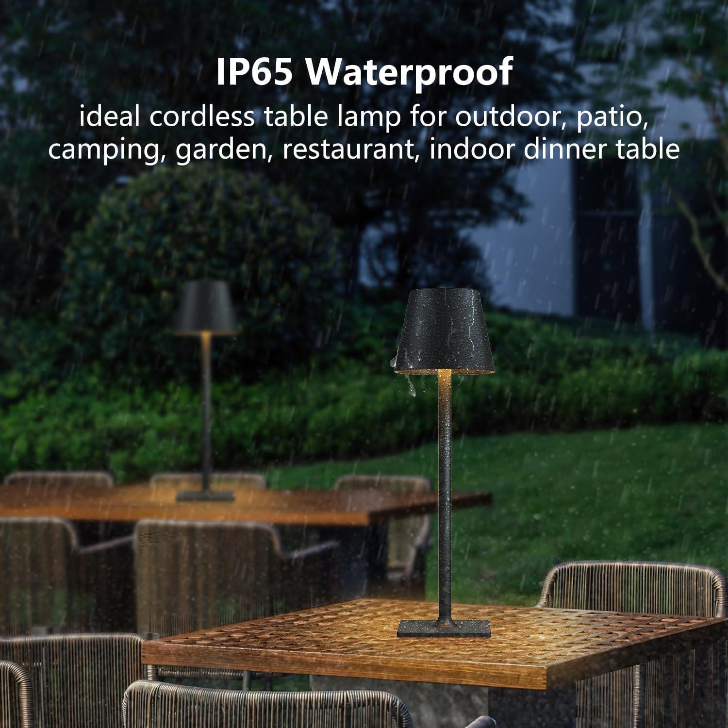 Lámpara de Mesa Inalámbrica Recargable Fizrice - 6000mAh, 2 Piezas