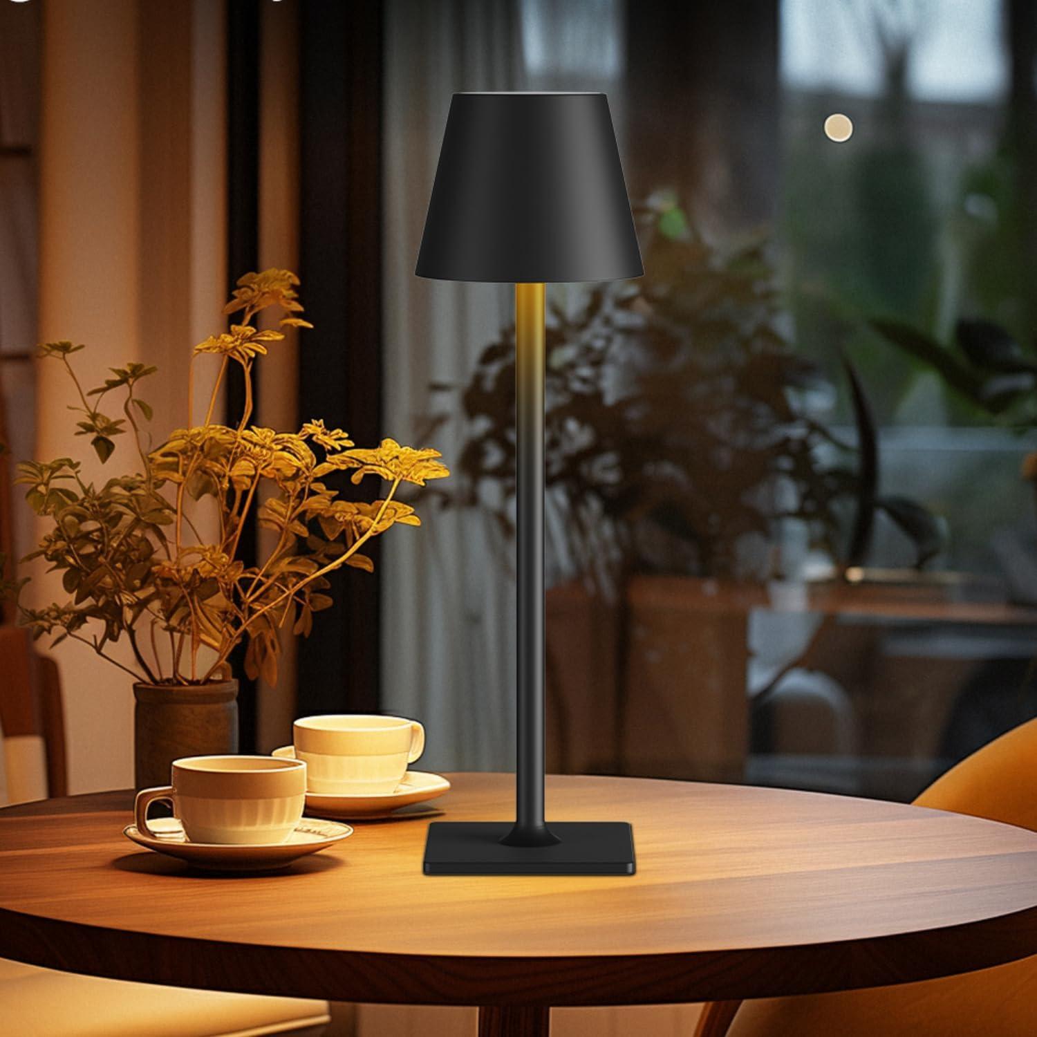 Lámpara de Mesa Inalámbrica Recargable Fizrice - 6000mAh, 2 Piezas