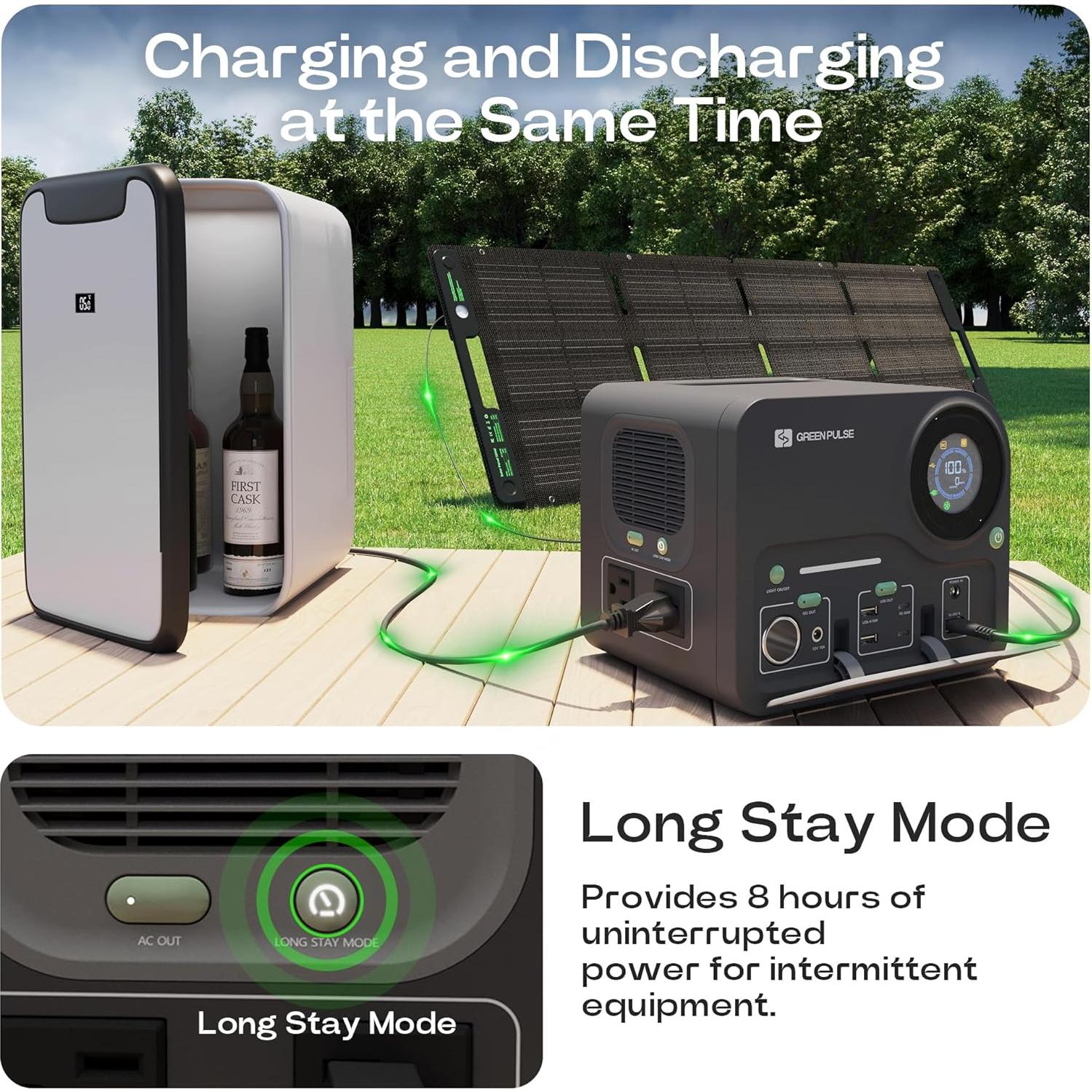 Estación de Energía Portátil Green Pulse 299.7Wh 330W 8 Puertos