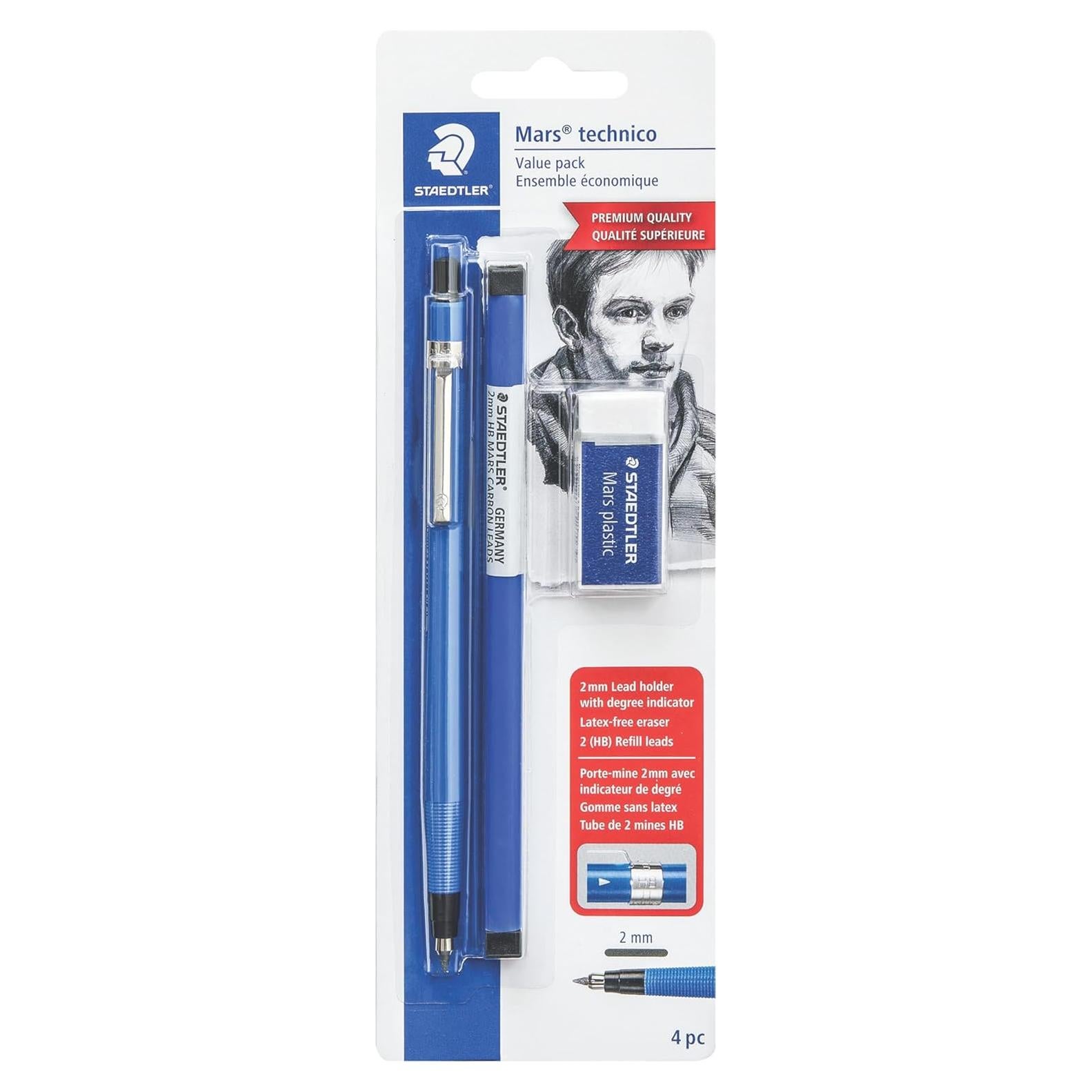 Juego de lápices mecánicos Staedtler 788 SBK4, 2 mm, Azul