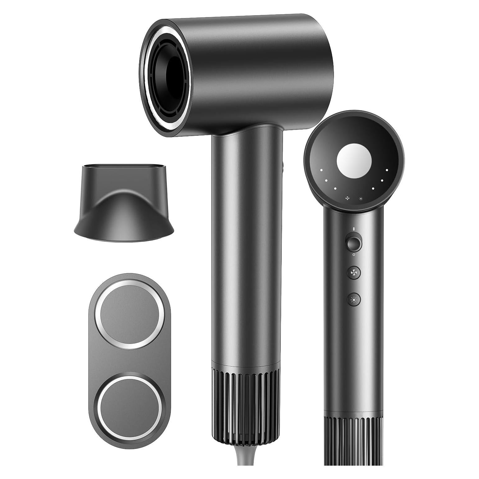 Secador de Pelo Nandme 1600W Iónico Gris - 4 Temperaturas