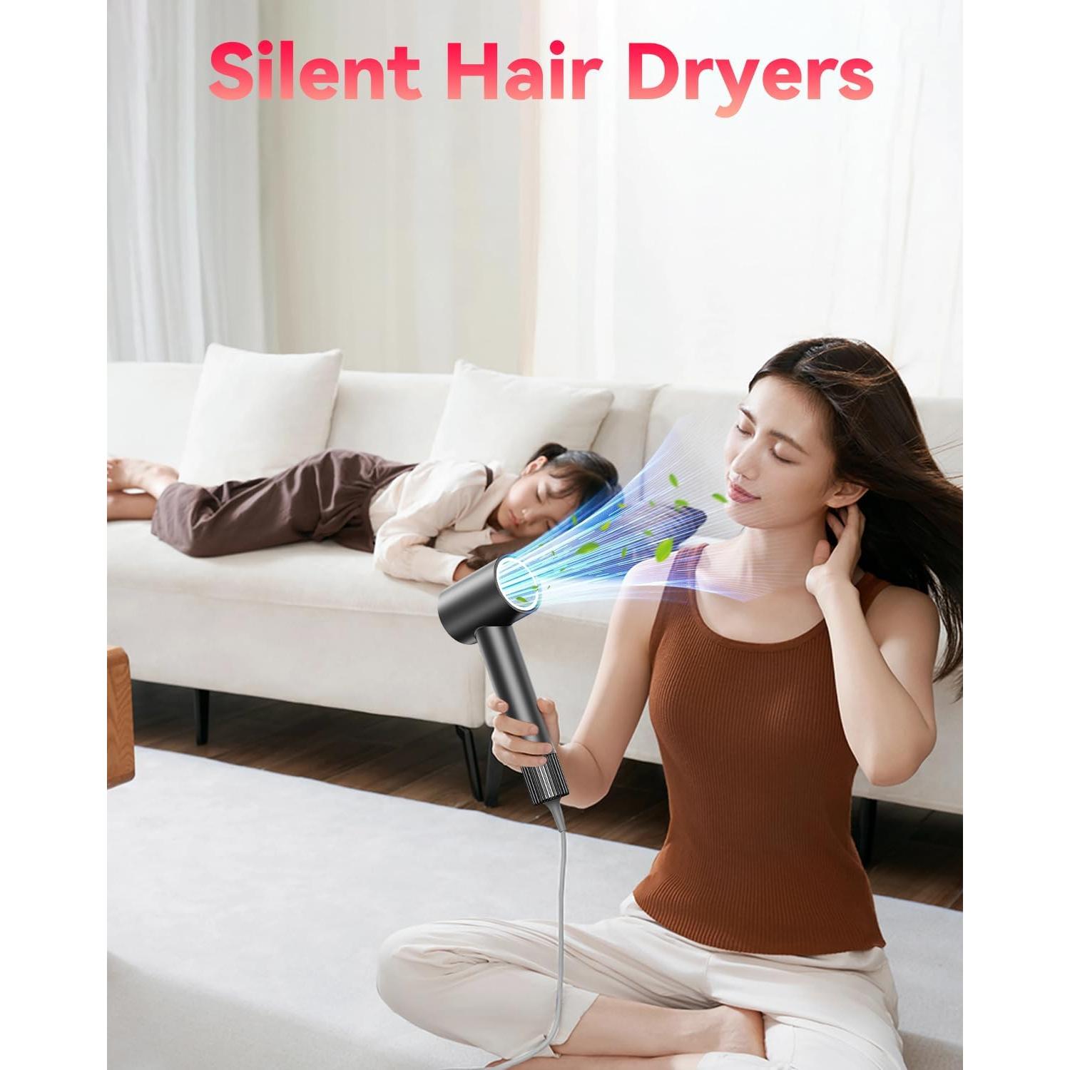 Secador de Pelo Nandme 1600W Iónico Gris - 4 Temperaturas