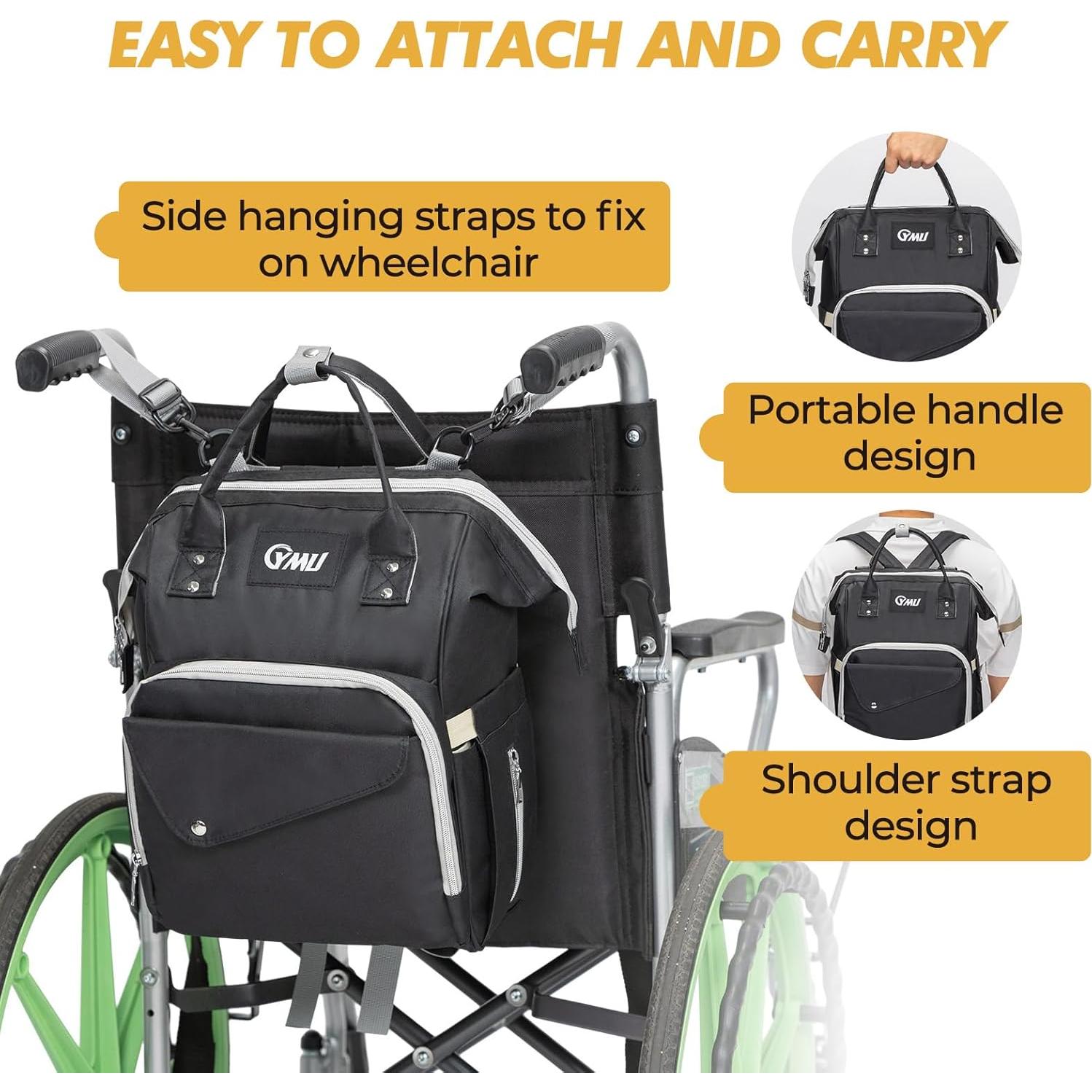 Bolsa para Silla de Ruedas YMU con Soporte para Taza