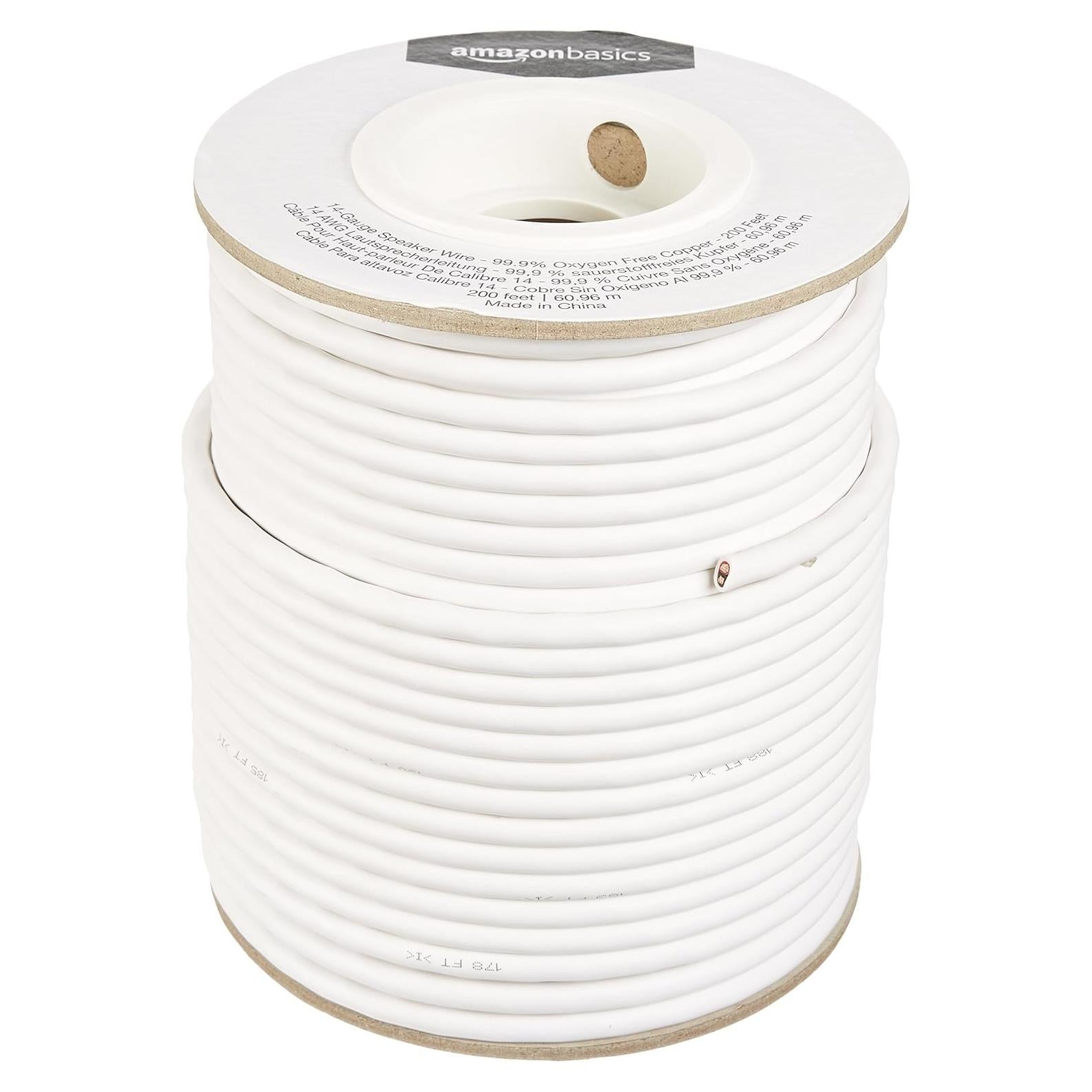 Cable de Altavoz Amazon Basics 14 AWG 60.96 m Cobre