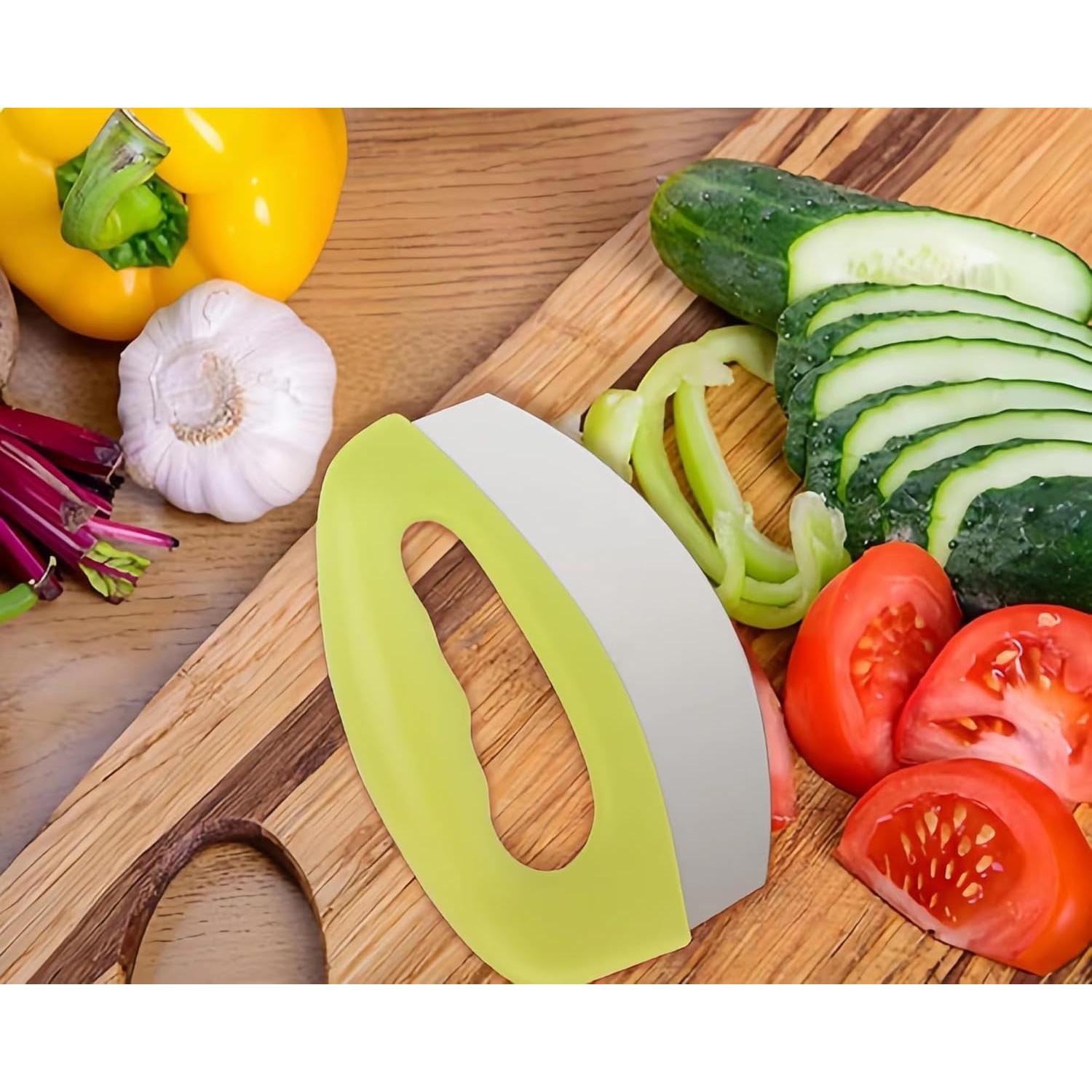 Cortador Mezzaluna Senvasfa Verde 15.24 cm Acero Inoxidable