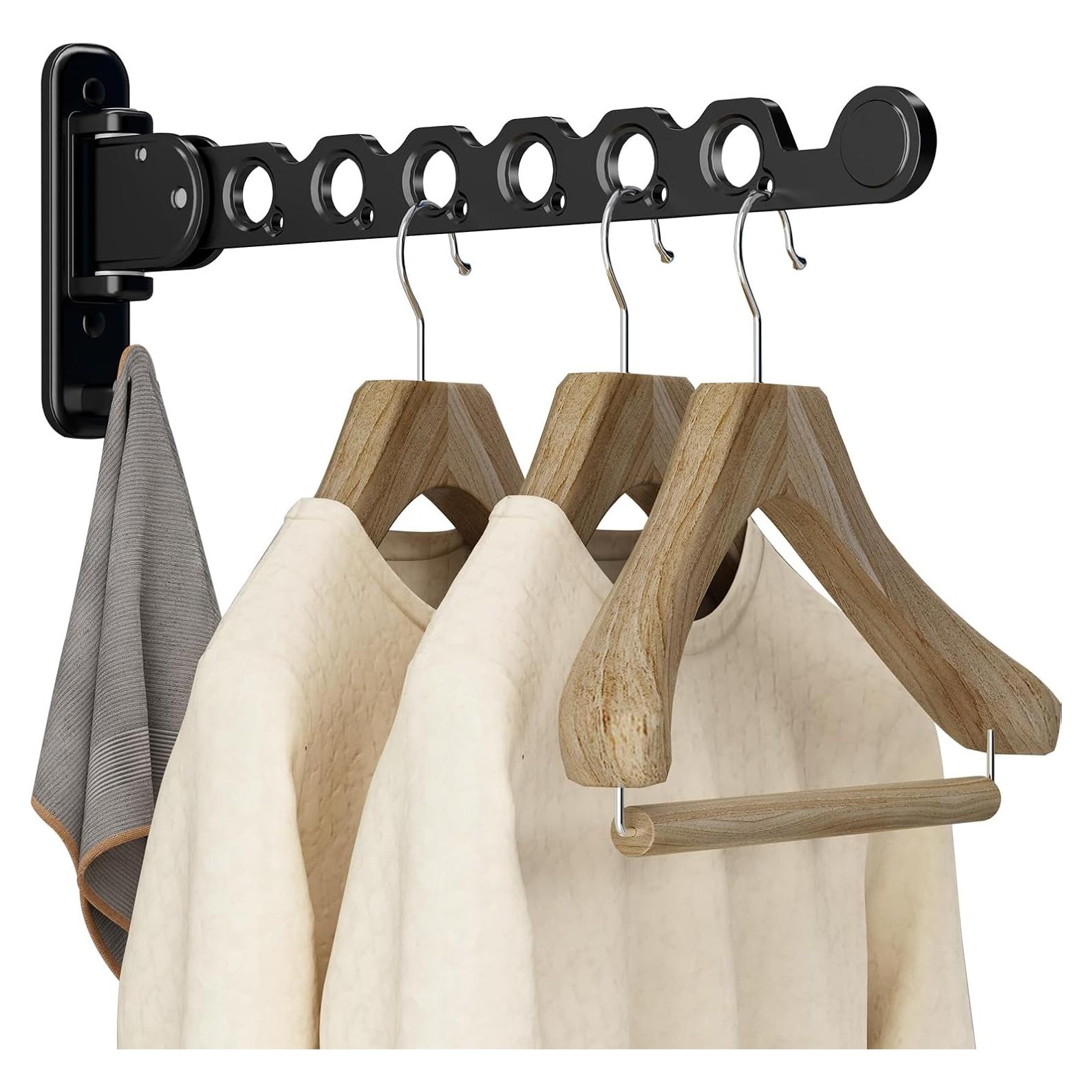 Perchero Plegable Montado en la Pared Danpoo Negro