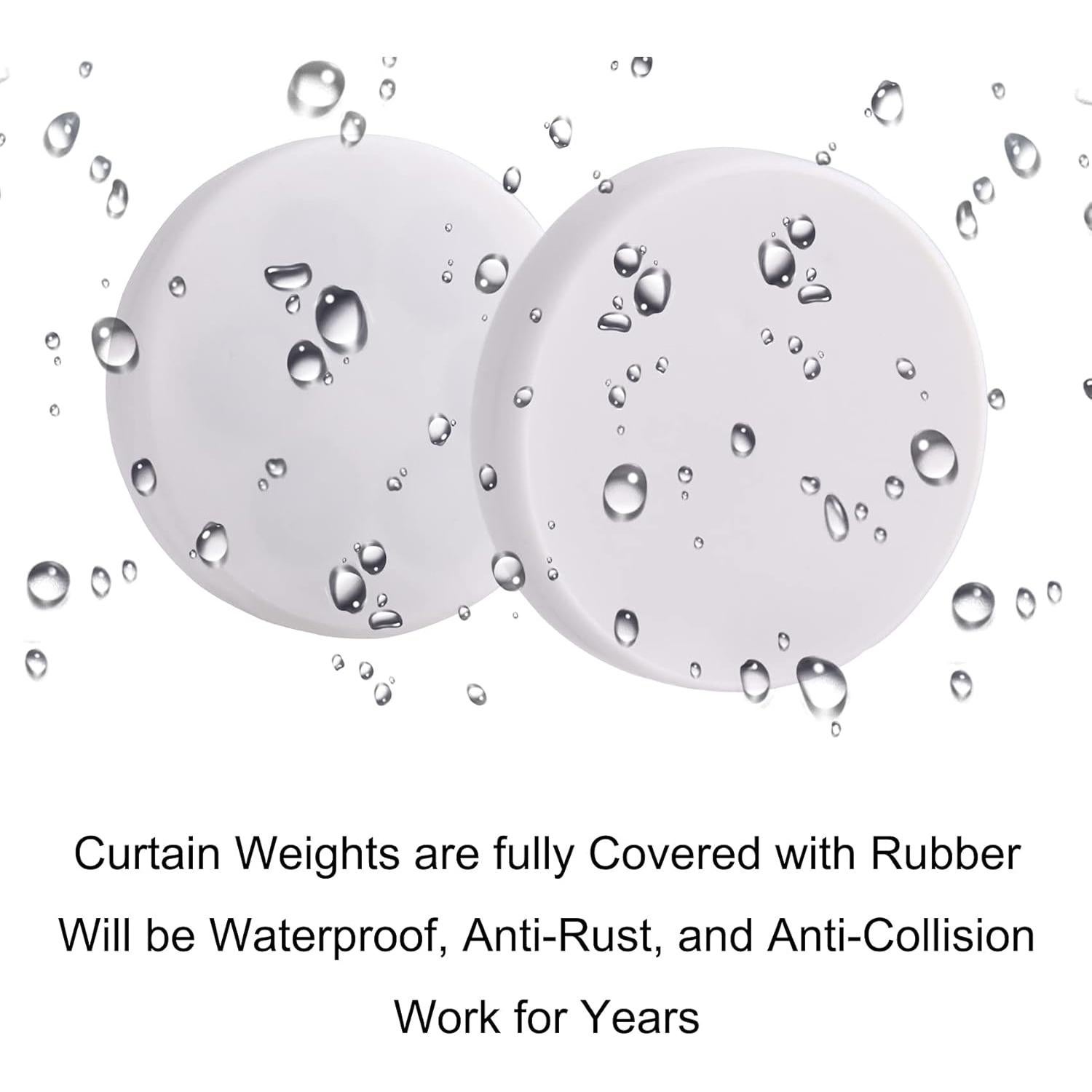 Pesas Magnéticas para Cortinas LEVOSHUA 8 Piezas Goma