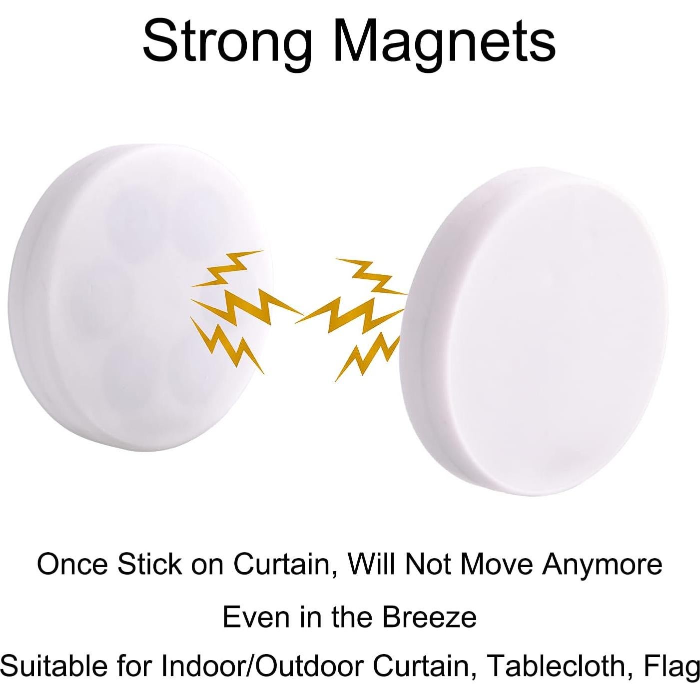 Pesas Magnéticas para Cortinas LEVOSHUA 8 Piezas Goma