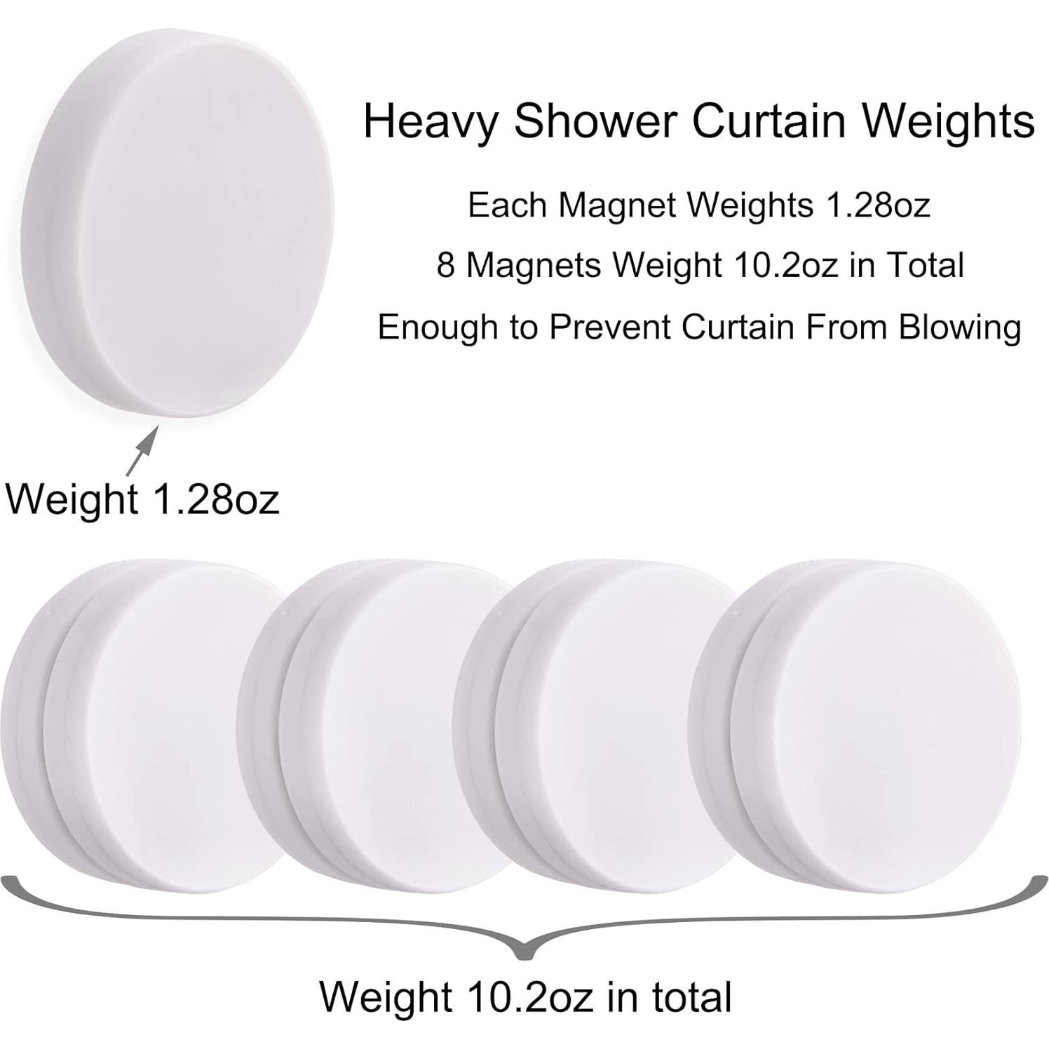 Pesas Magnéticas para Cortinas LEVOSHUA 8 Piezas Goma