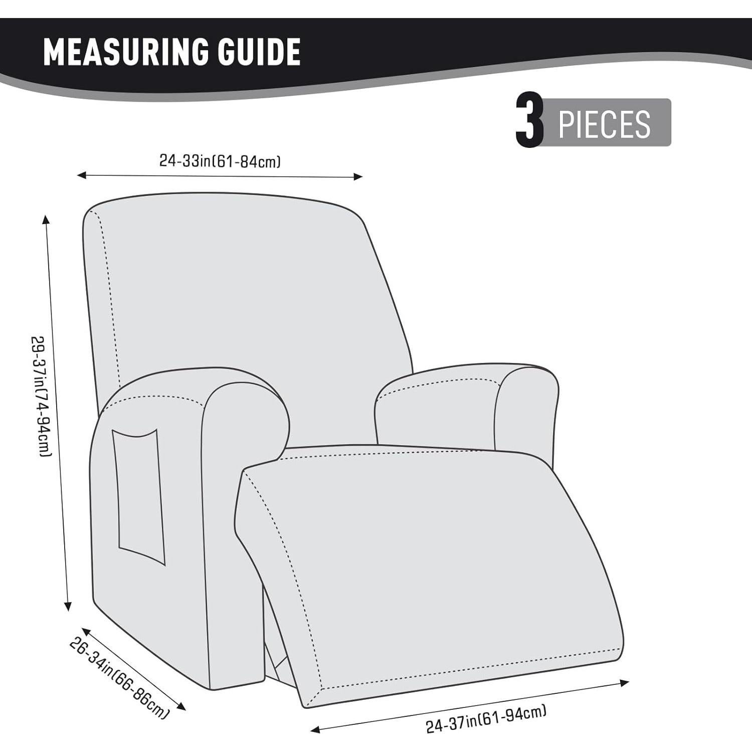 Cubierta de Reclinador KinCam 1 Plaza Negra Rayas Jacquard