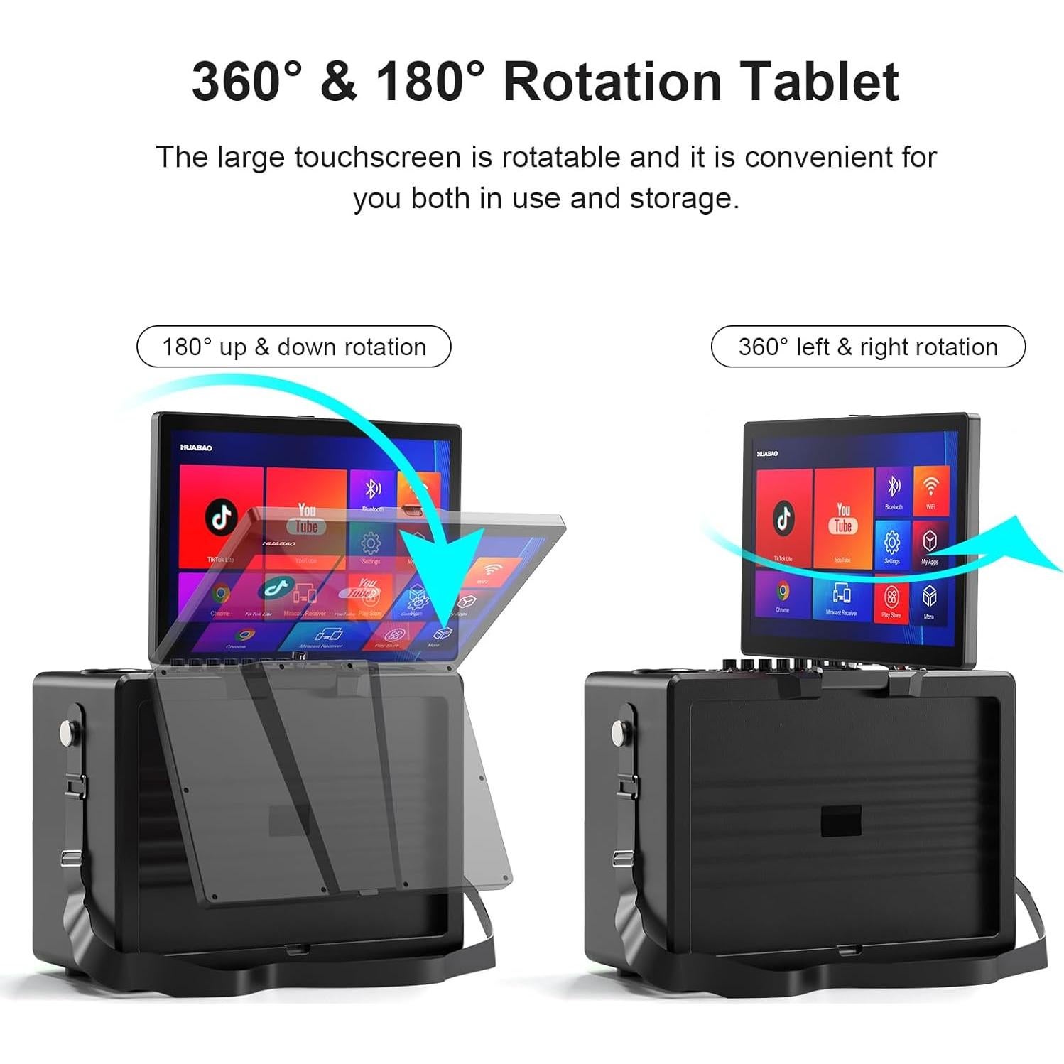 Máquina de Karaoke Inteligente A116 con Pantalla 14" y 2 Micrófonos