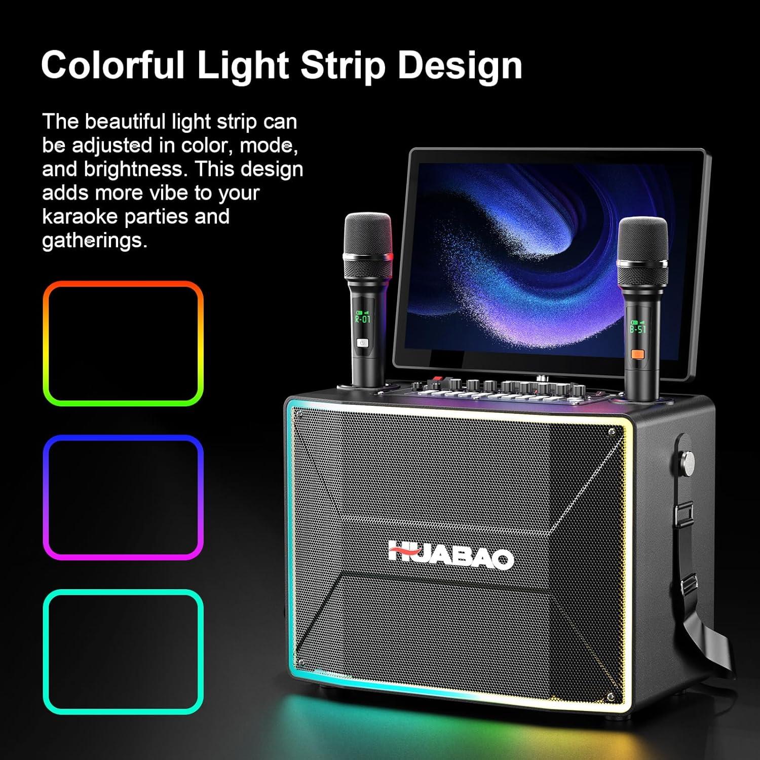 Máquina de Karaoke Inteligente A116 con Pantalla 14" y 2 Micrófonos