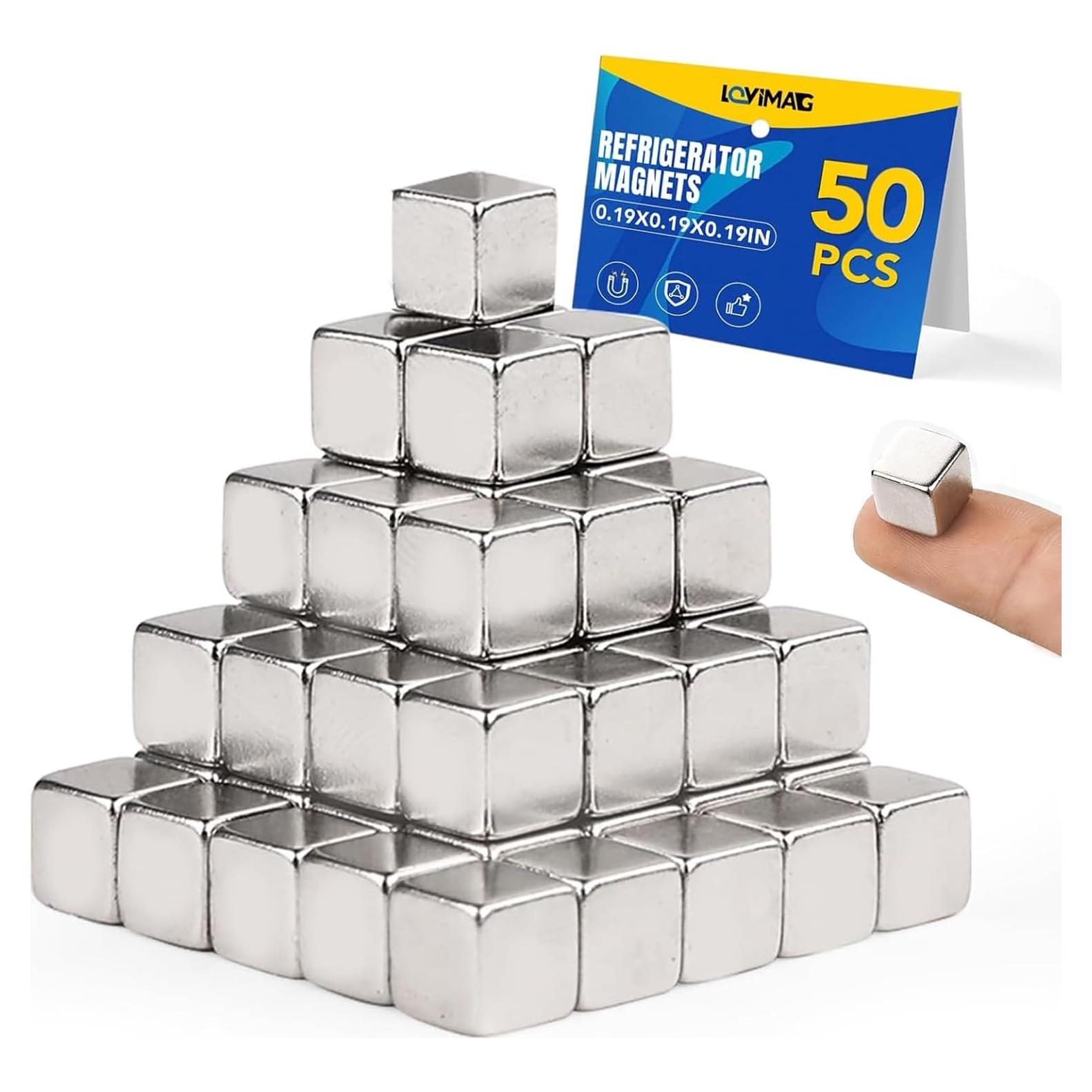 Imanes de Neodimio LOVIMAG 50 Pcs 5x5mm para Refrigerador