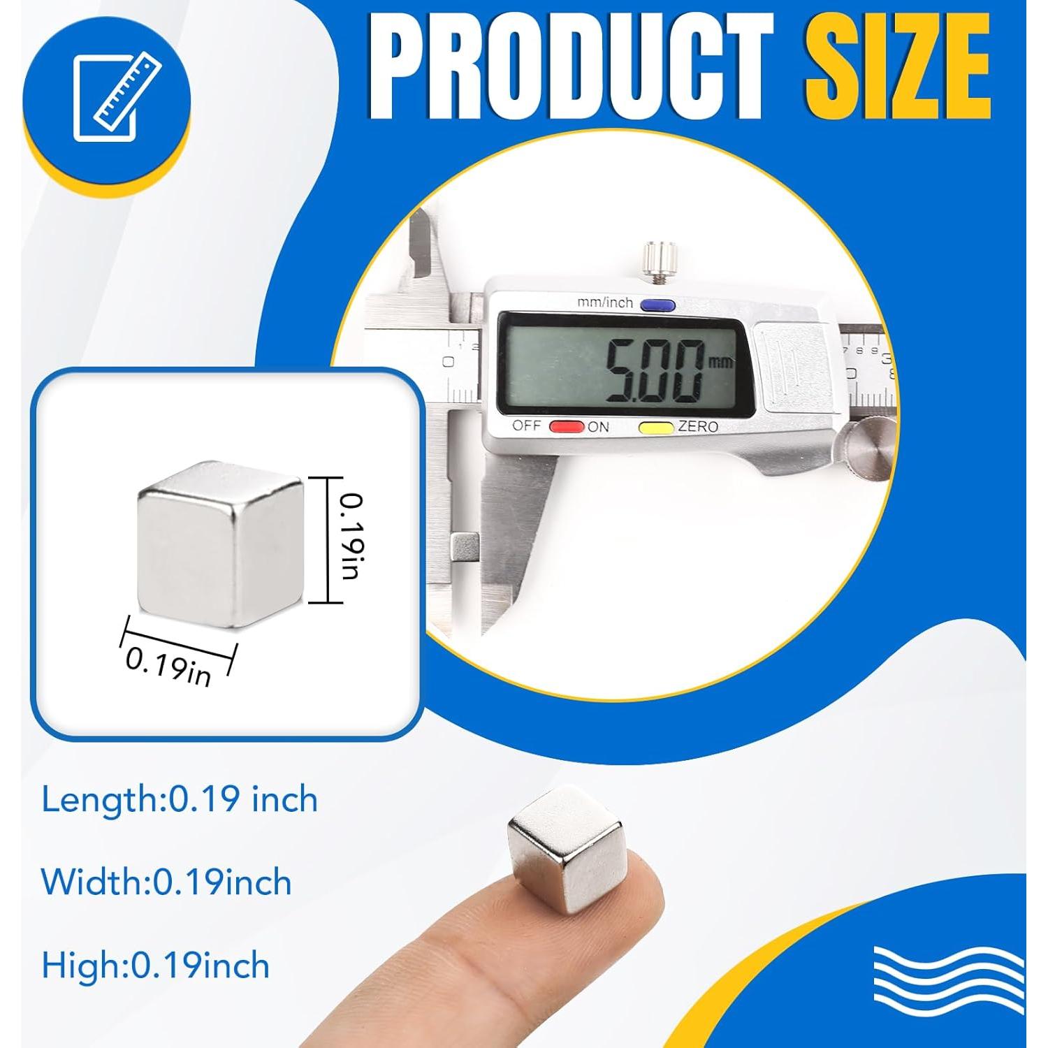 Imanes de Neodimio LOVIMAG 50 Pcs 5x5mm para Refrigerador