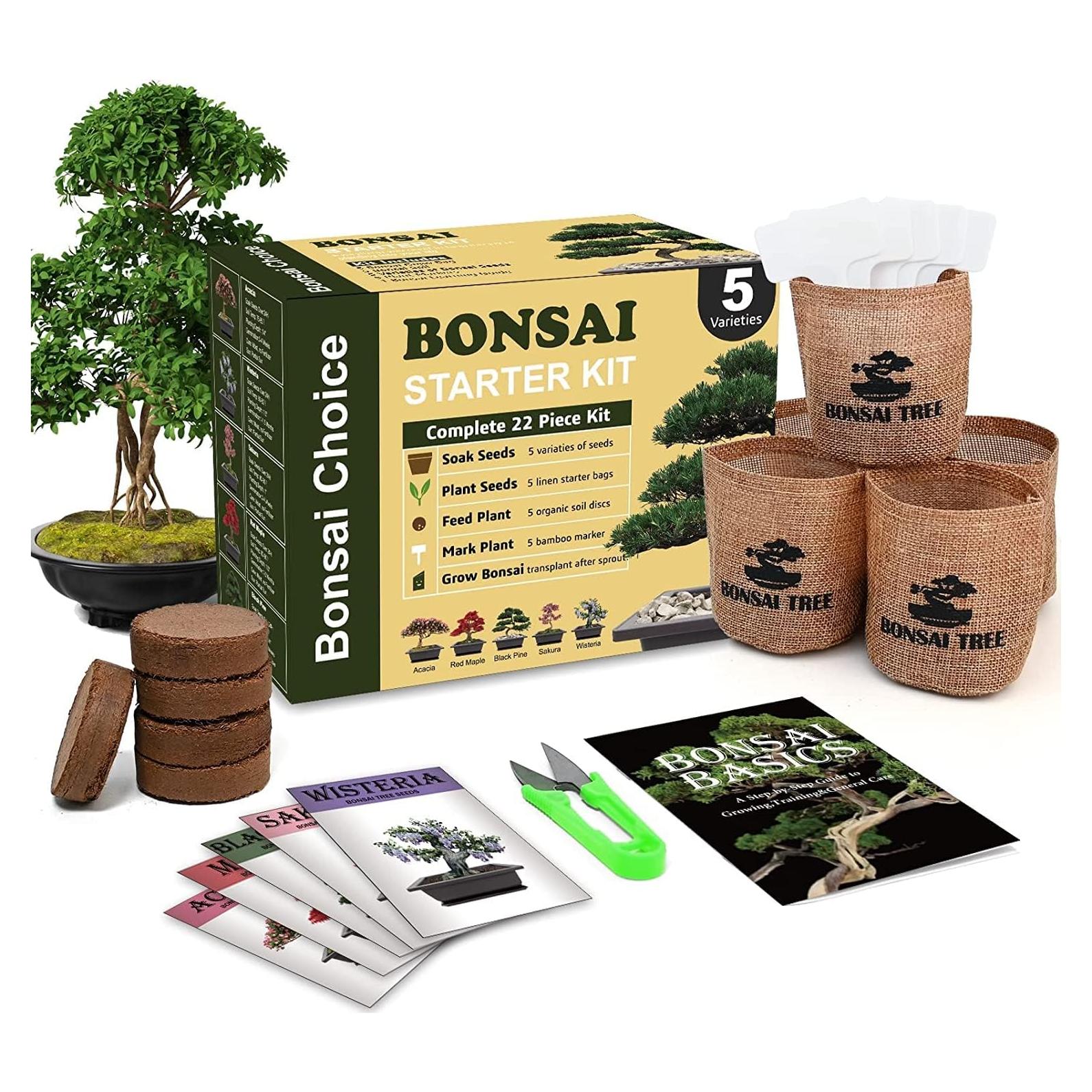 Kit de Jardinería Interior Meekear con Discos de Tierra y Bolsas