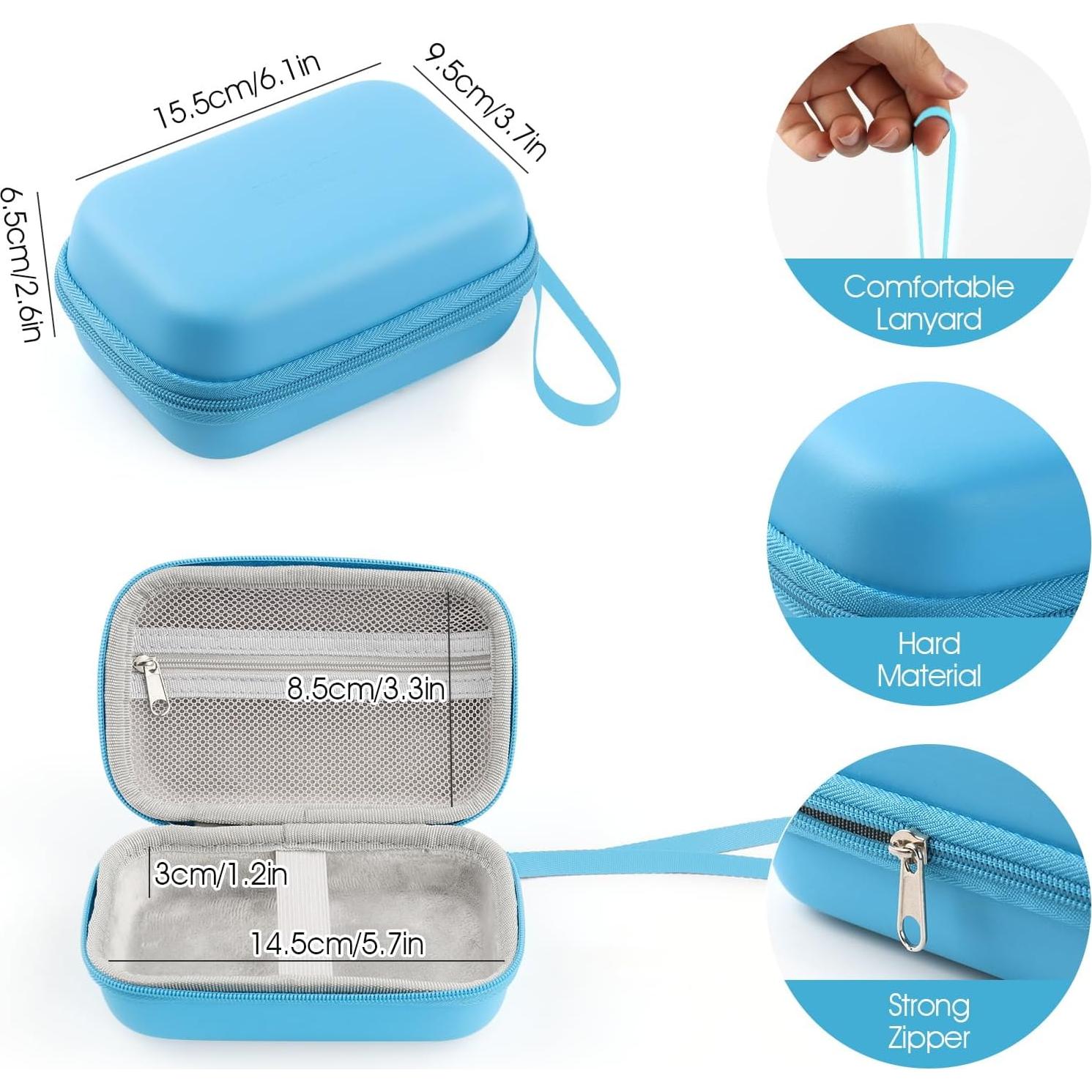 Funda para Etiquetadora VILLOV A1510, PU Azul, Compatible con D30/D35