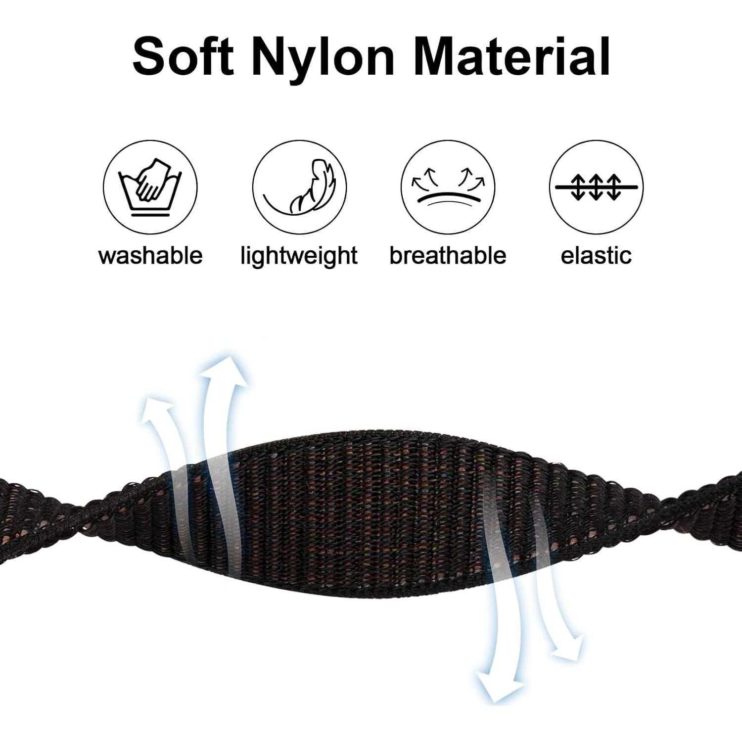 Meliya Nylon AirTag Bracelet for Kids, Airtag Wristband for AirTag Holder Case, 16cm Adjustable Anti Lost Wristband for Toddler Baby, Boys, and Girls, Elders (Black+Grey)