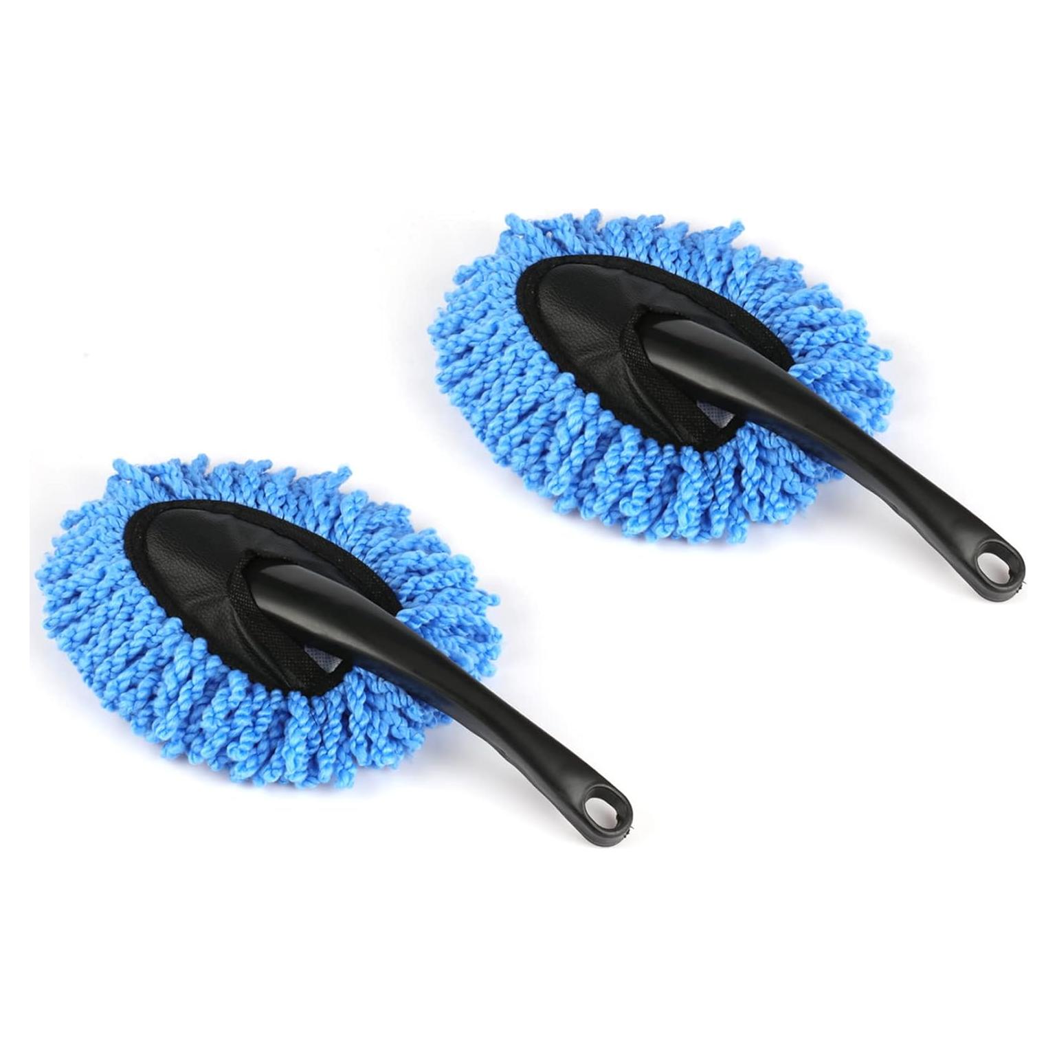 Amiss 2 Pack Mini Cepillos de Microfibra para Coche - Azul