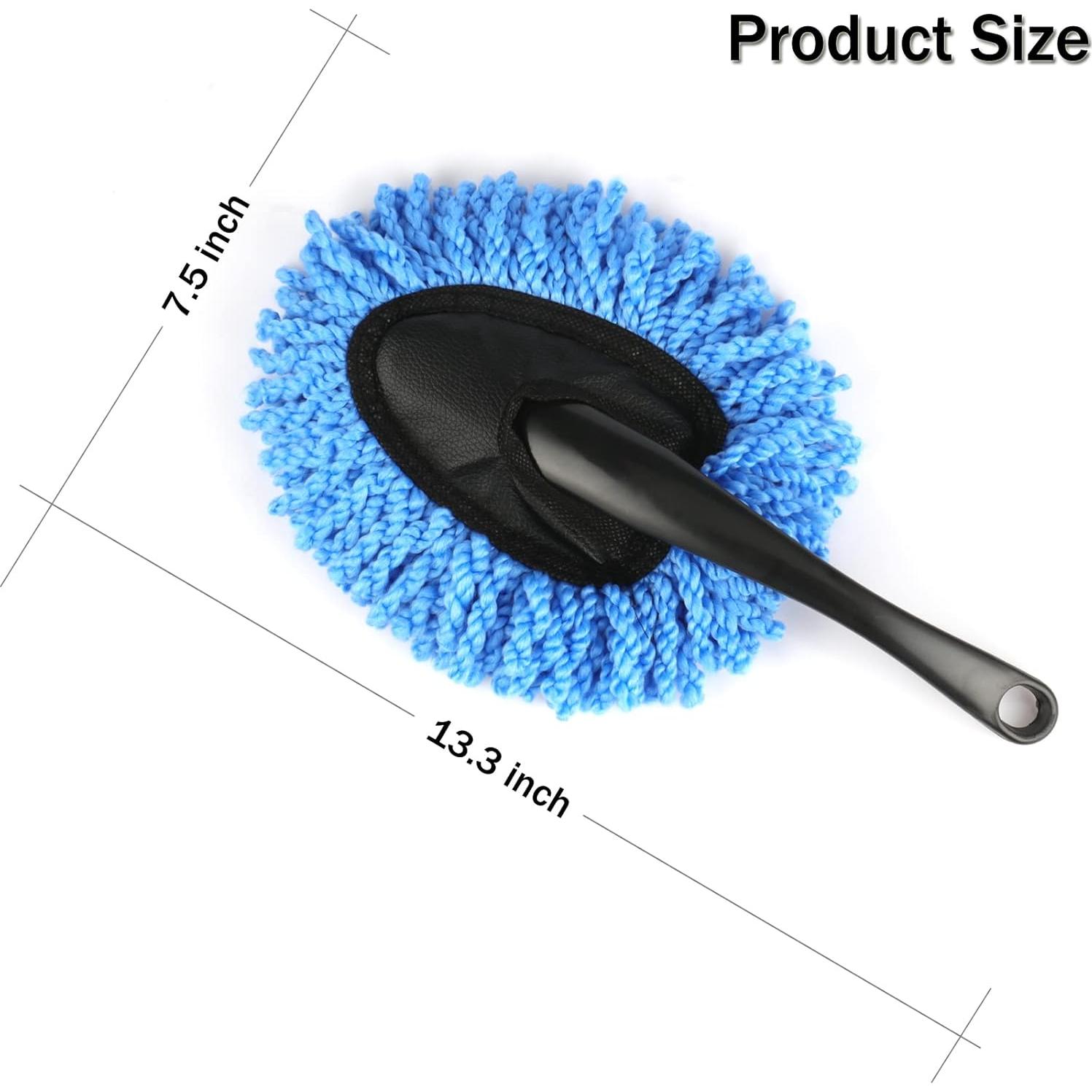 Amiss 2 Pack Mini Cepillos de Microfibra para Coche - Azul