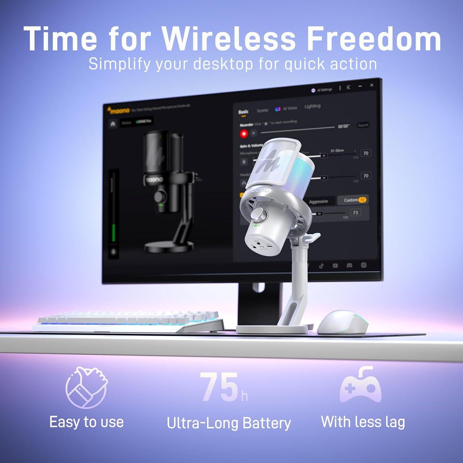 Micrófono Inalámbrico MAONO DM40 Pro USB para PC