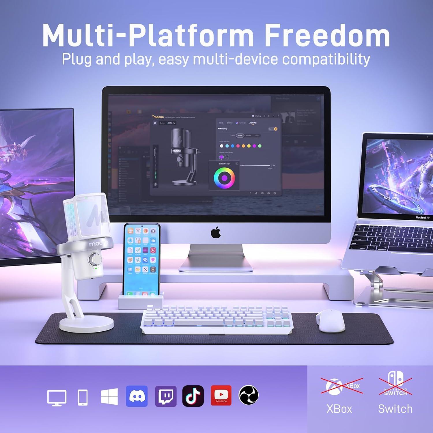 Micrófono Inalámbrico MAONO DM40 Pro USB para PC