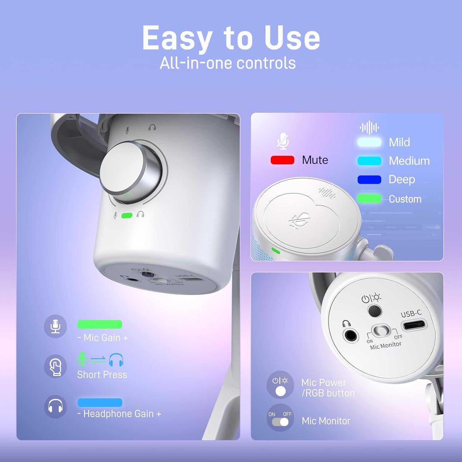 Micrófono Inalámbrico MAONO DM40 Pro USB para PC