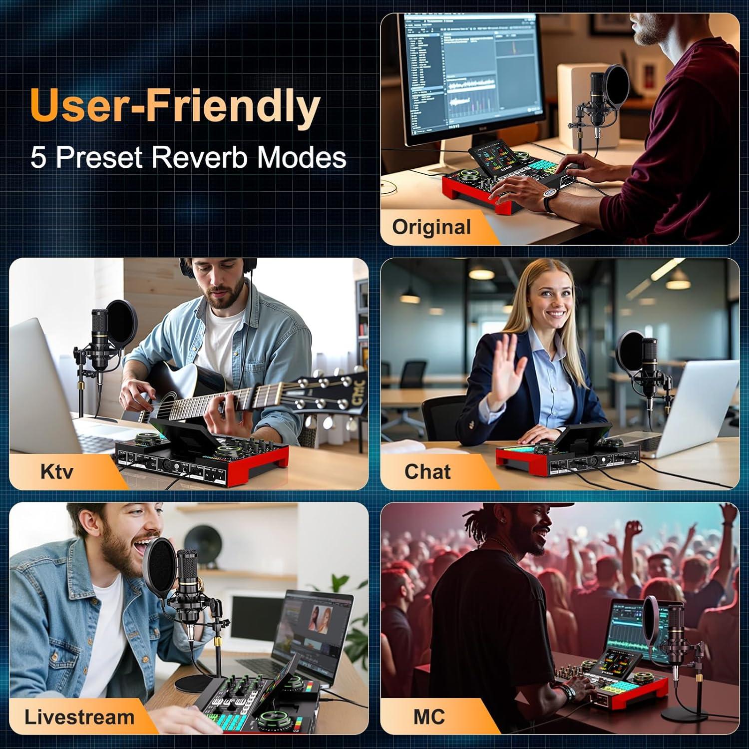 Paquete de Micrófono G10 + Mezclador de Audio 3.5mm
