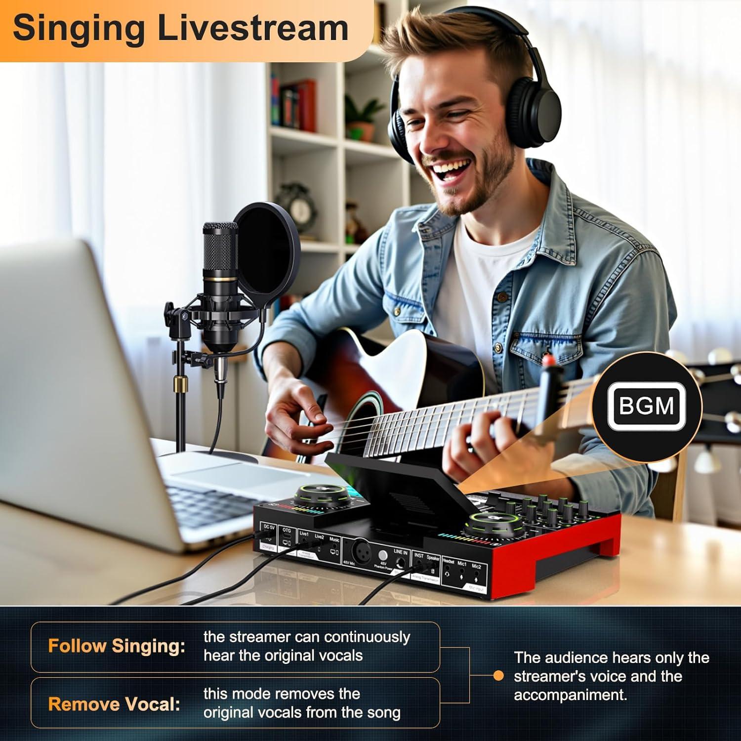 Paquete de Micrófono G10 + Mezclador de Audio 3.5mm